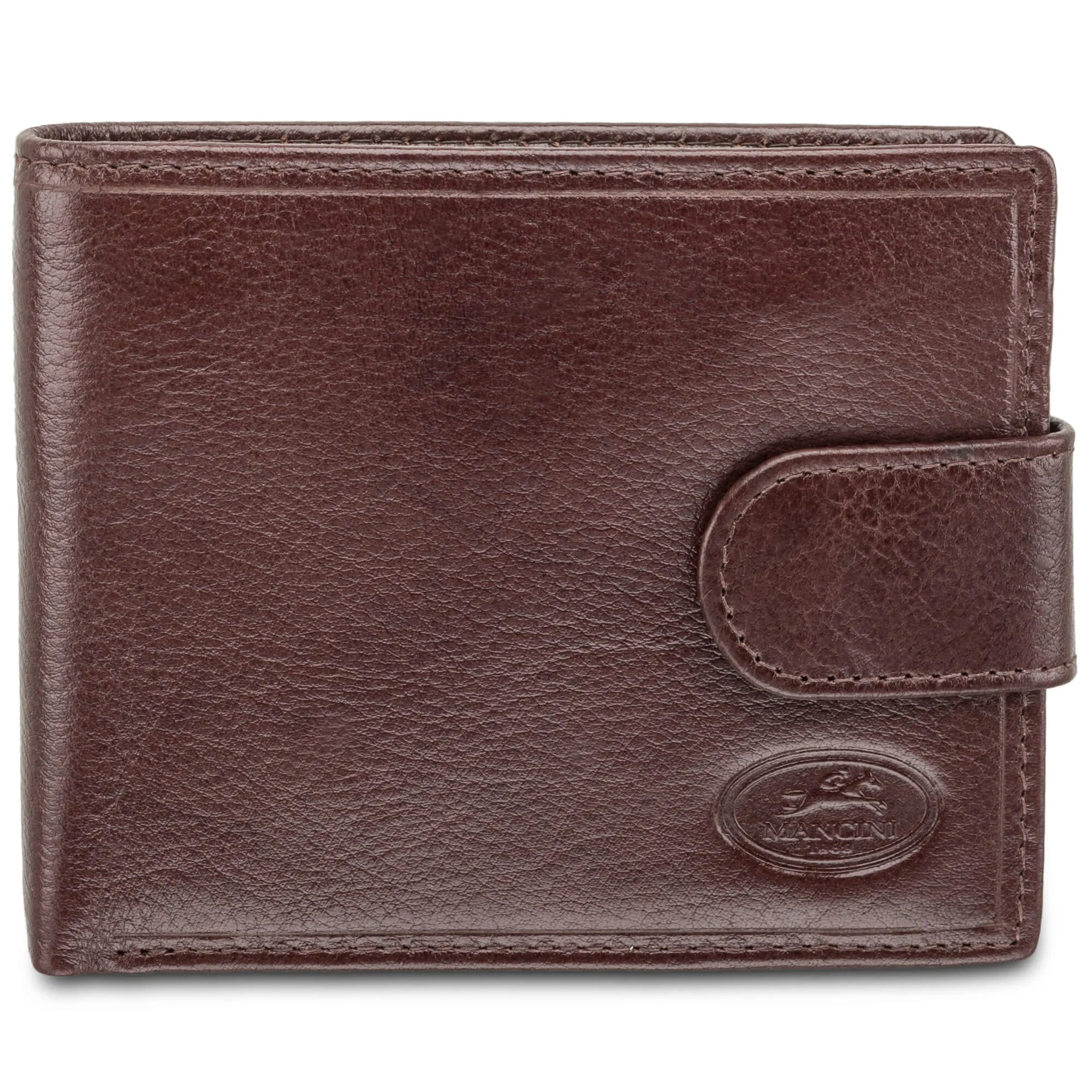 Mancini Deluxe Men's RFID Secure Wallet with Coin Pocket