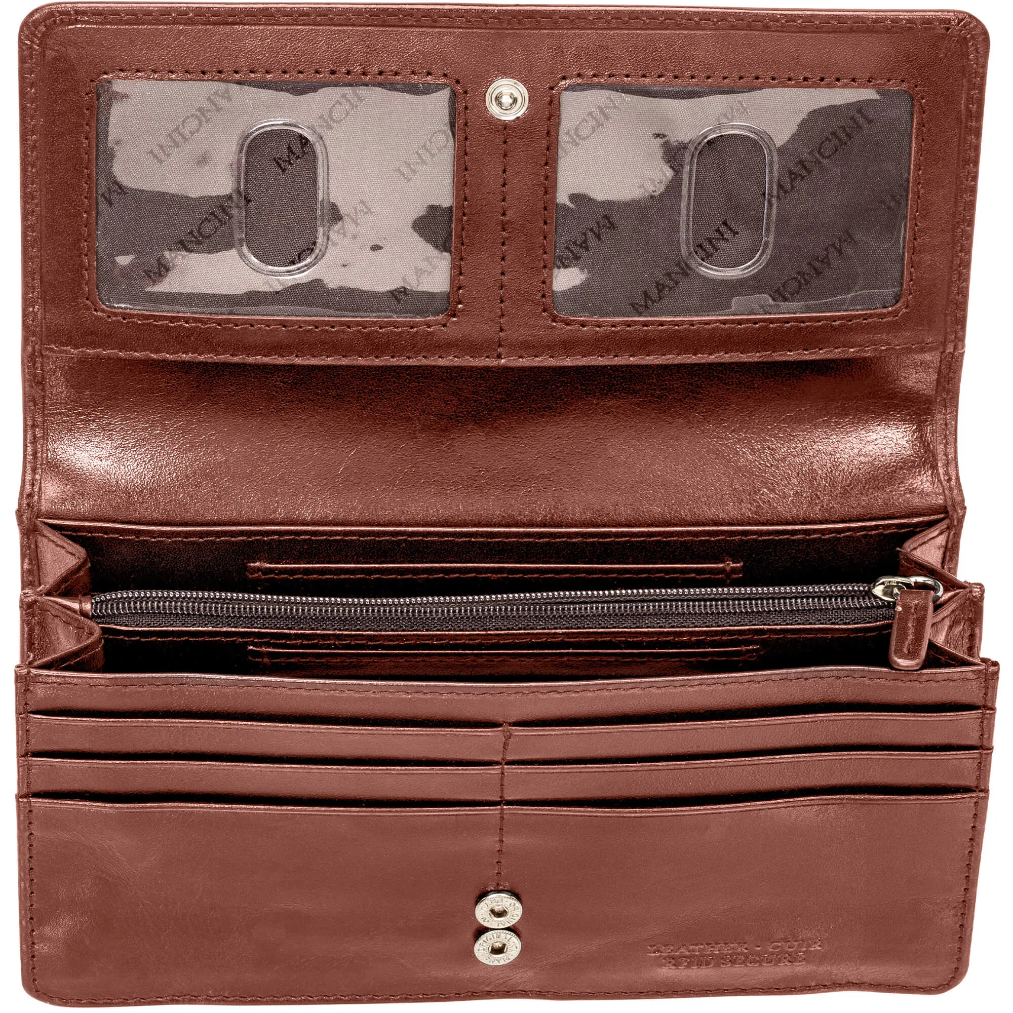 Mancini Ladies' RFID Secure Clutch Wallet