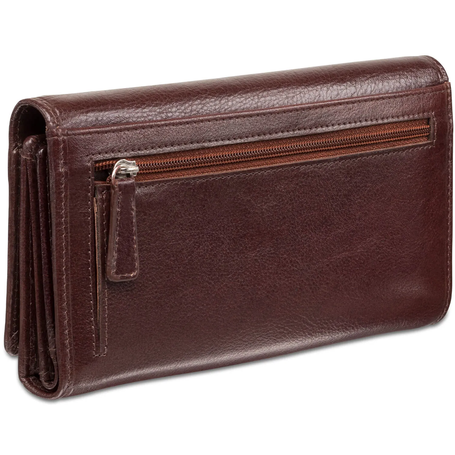 Mancini Ladies' RFID Secure Trifold Checkbook Wallet