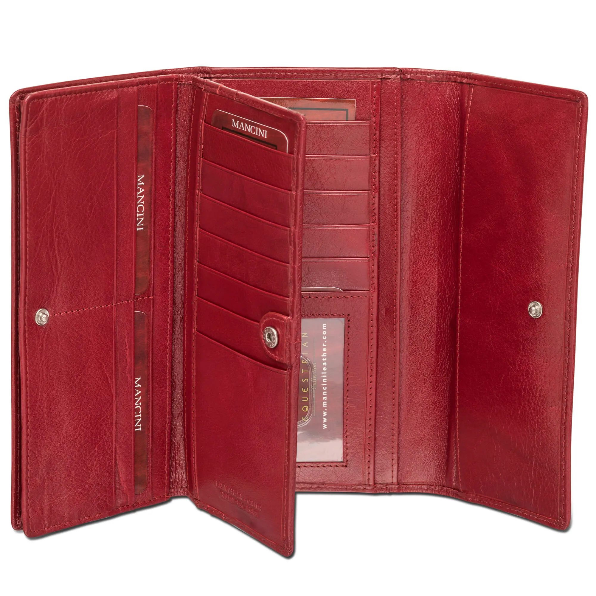 Mancini Ladies' RFID Secure Trifold Wallet