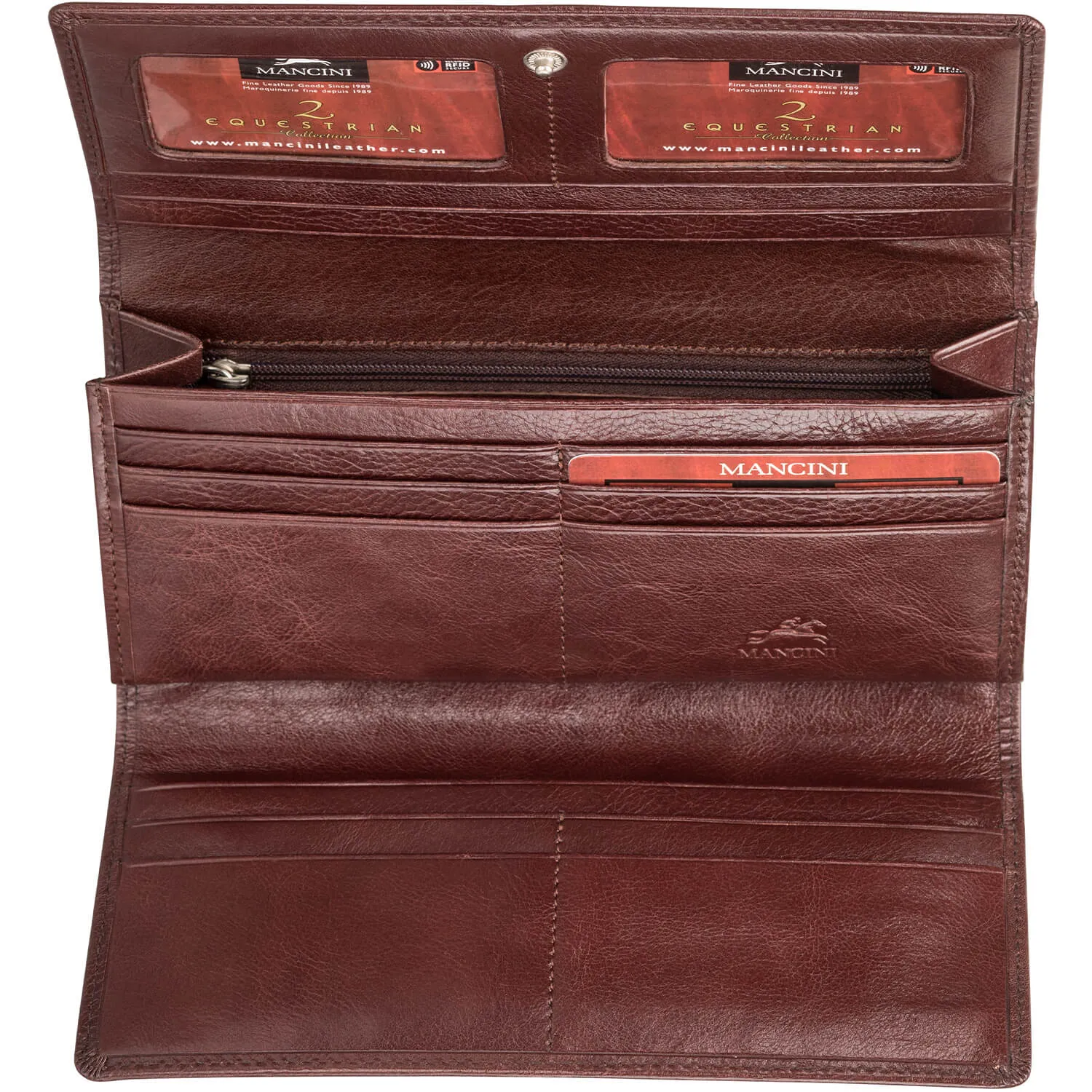 Mancini Ladies' RFID Secure Trifold Wallet