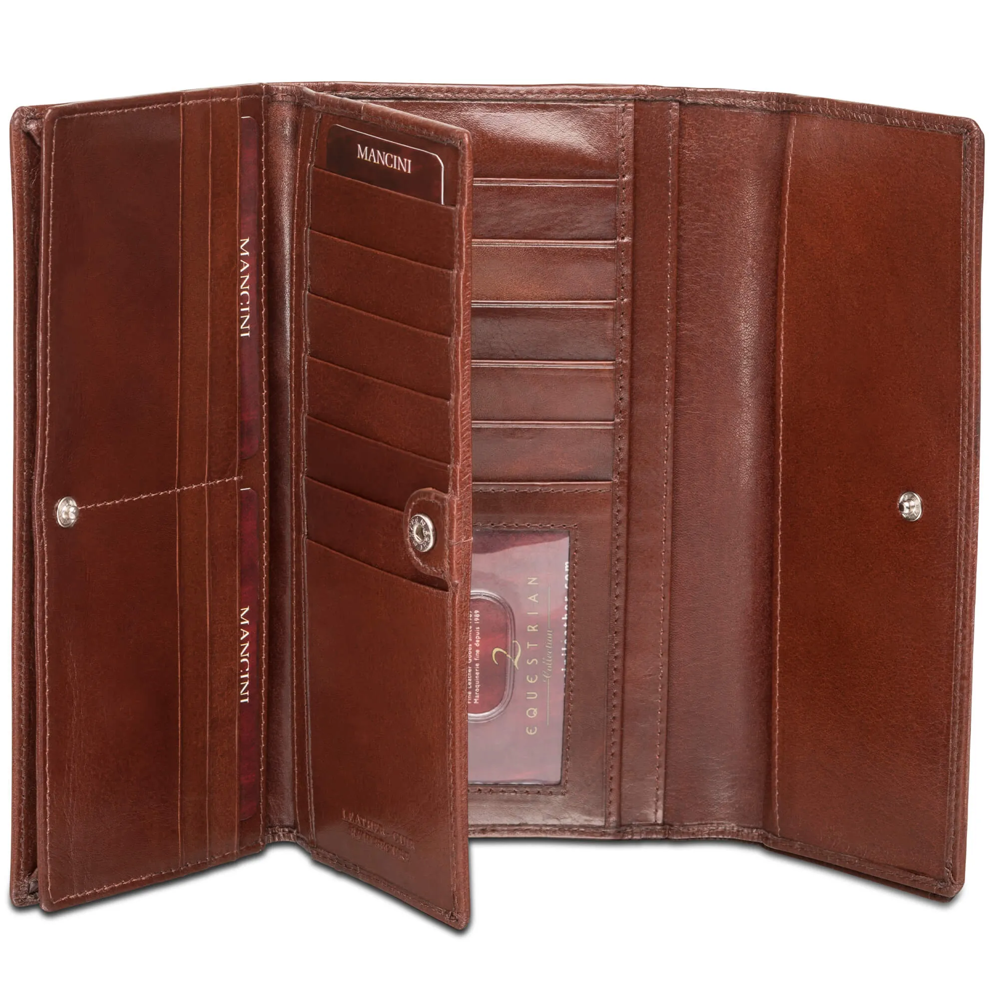 Mancini Ladies' RFID Secure Trifold Wallet