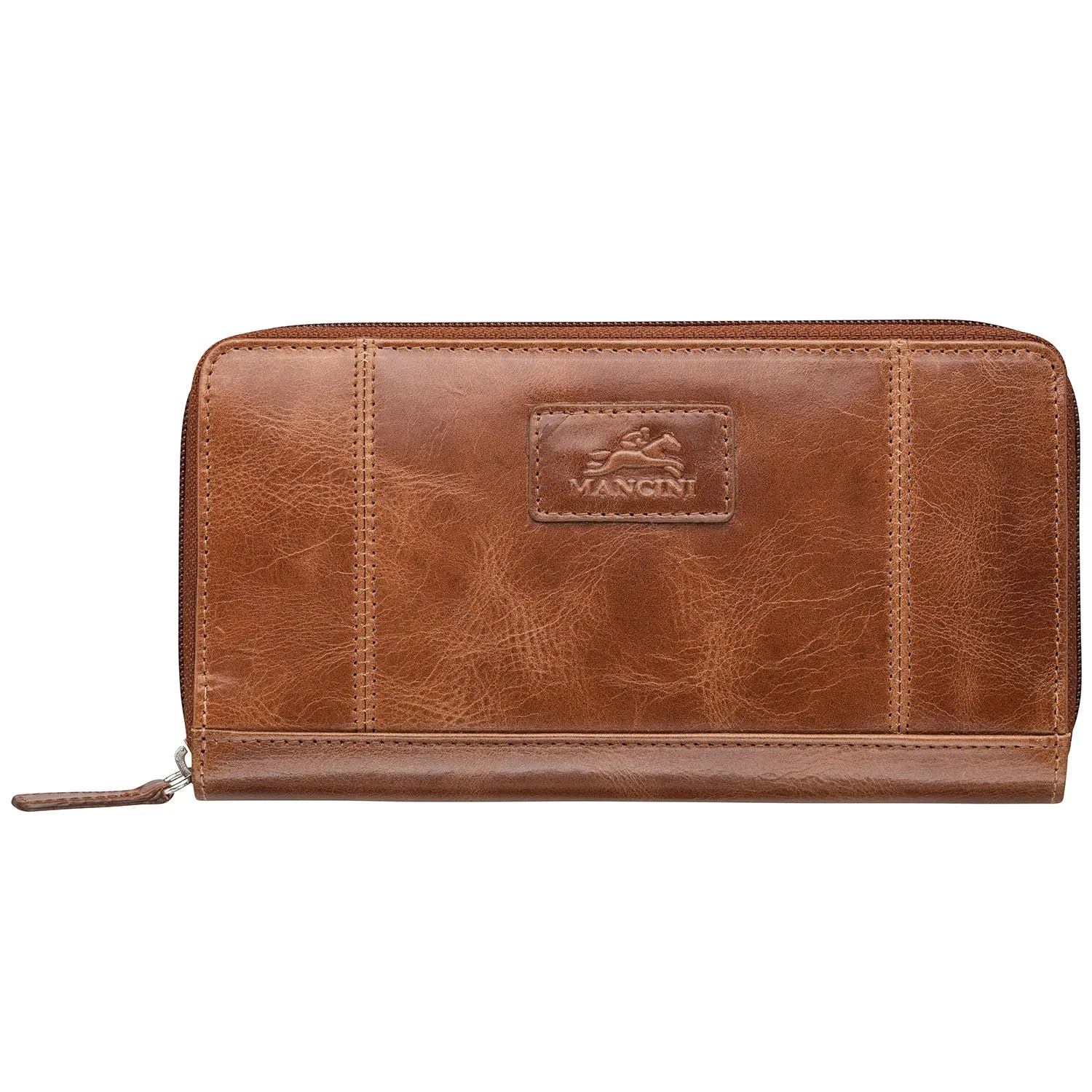 Mancini Leather Ladies Clutch Wallet