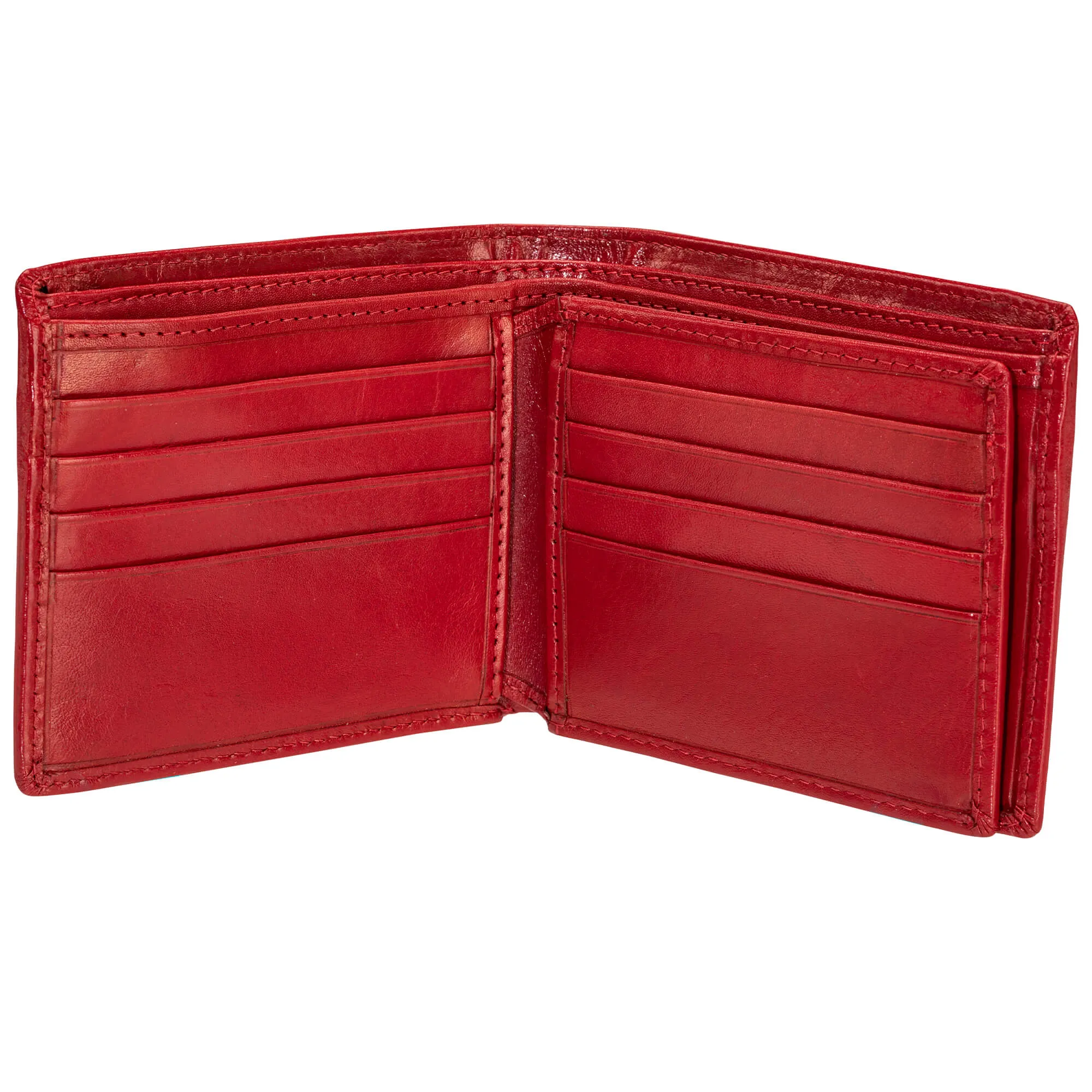 Mancini Men`s RFID Secure Center Wing Wallet with Coin Pocket