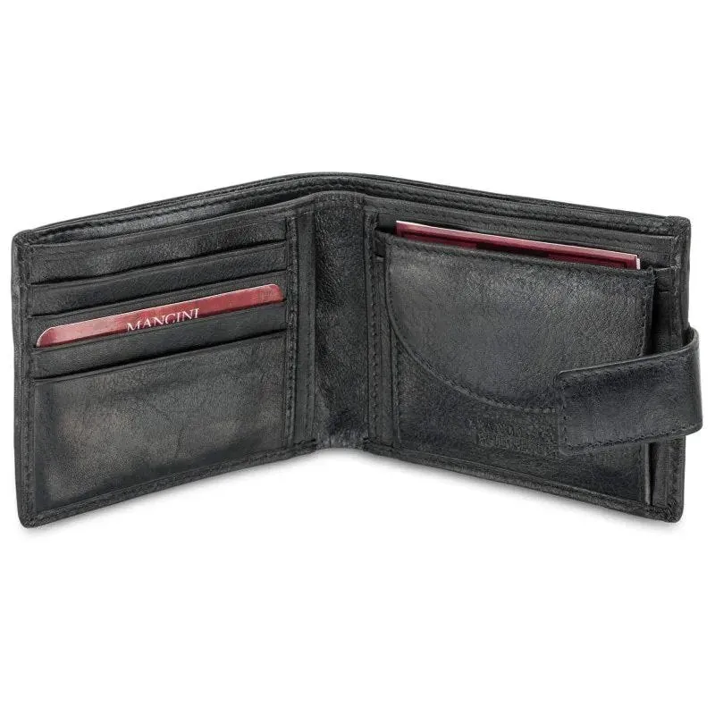 Mancini Men's RFID Secure Wallet with Coin Pocket