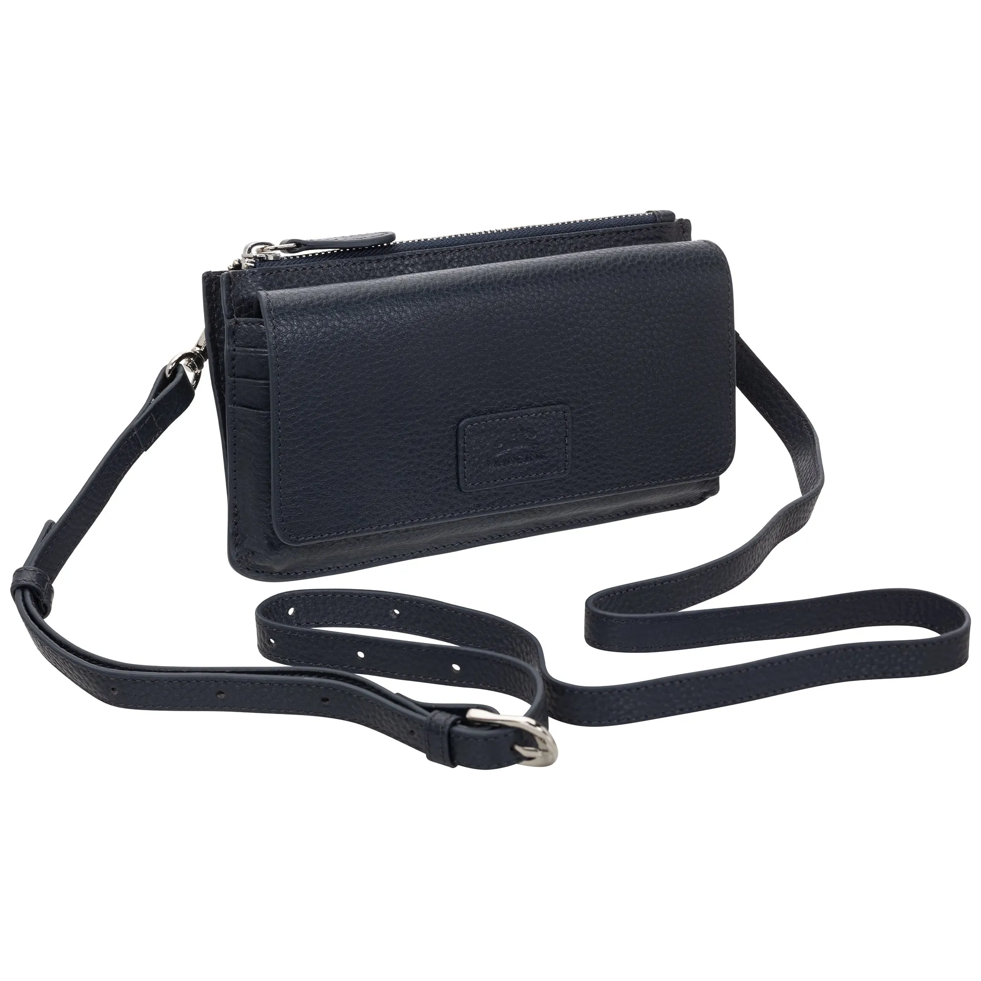 Mancini Pebbled Ladies RFID Crossbody Wallet