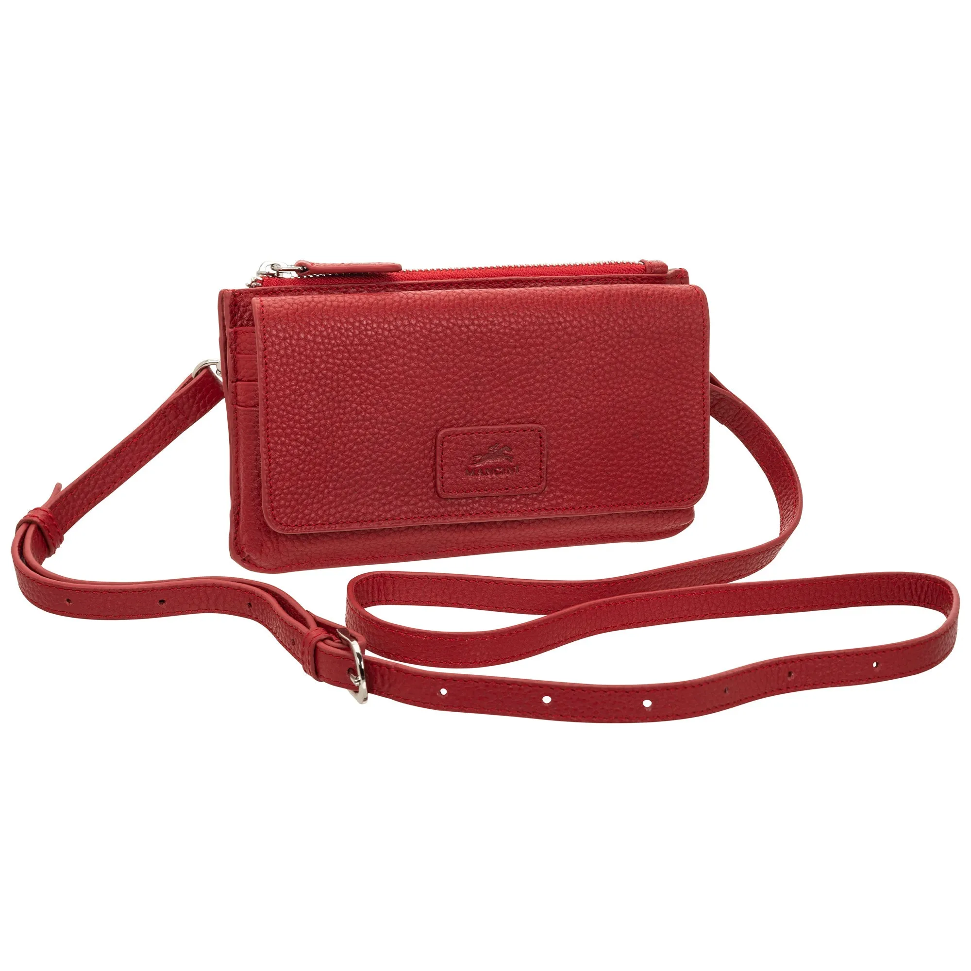 Mancini Pebbled Ladies RFID Crossbody Wallet
