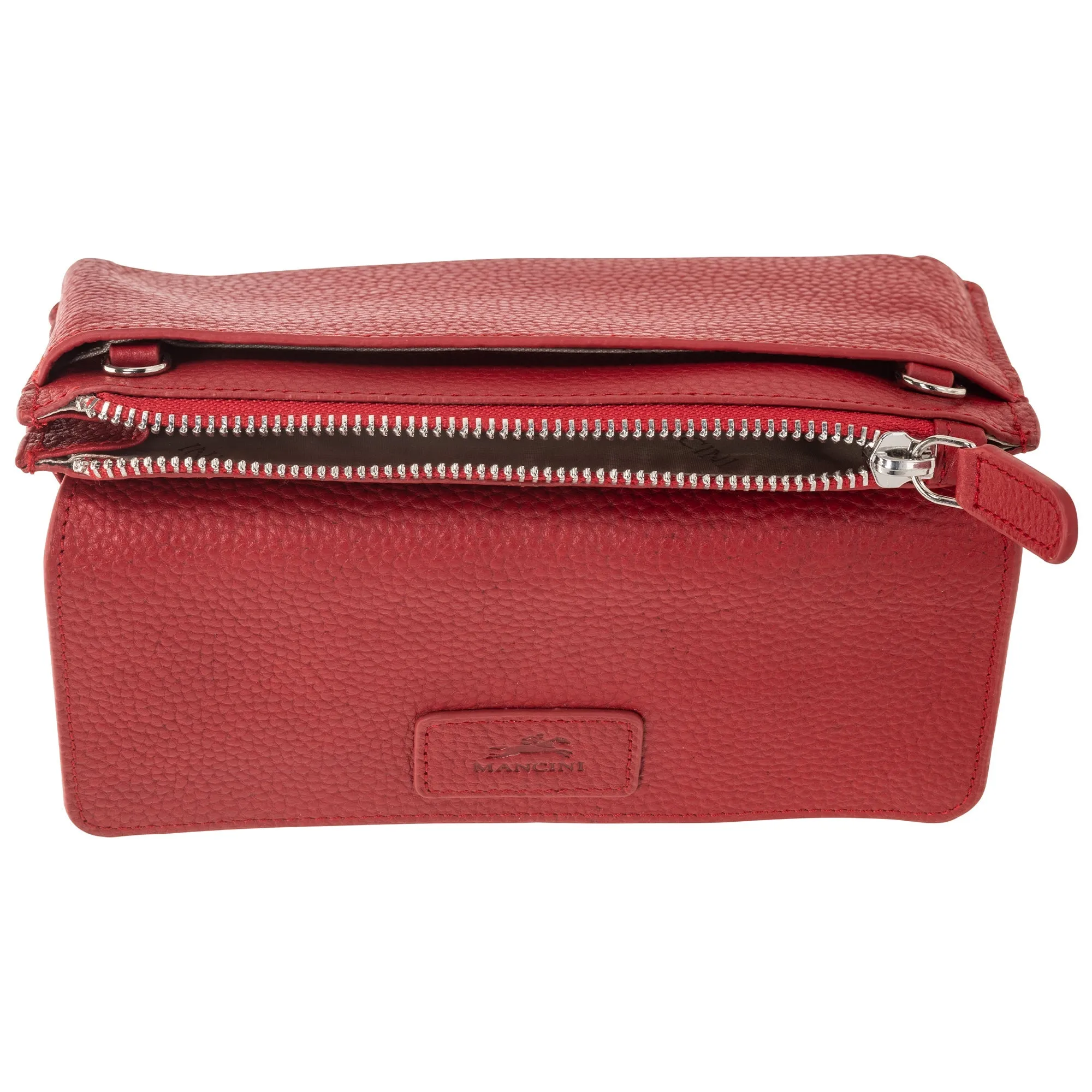 Mancini Pebbled Ladies RFID Crossbody Wallet
