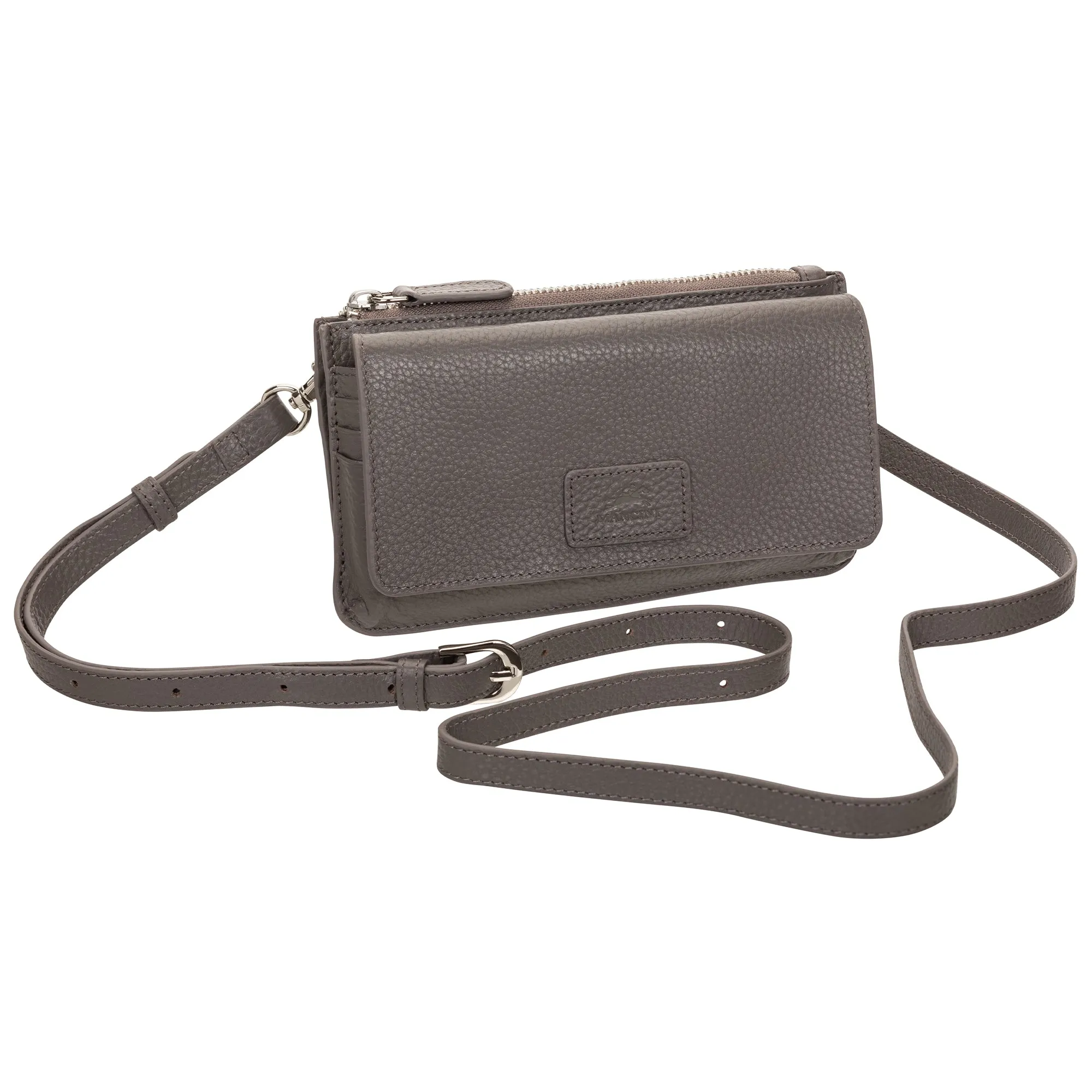 Mancini Pebbled Ladies RFID Crossbody Wallet