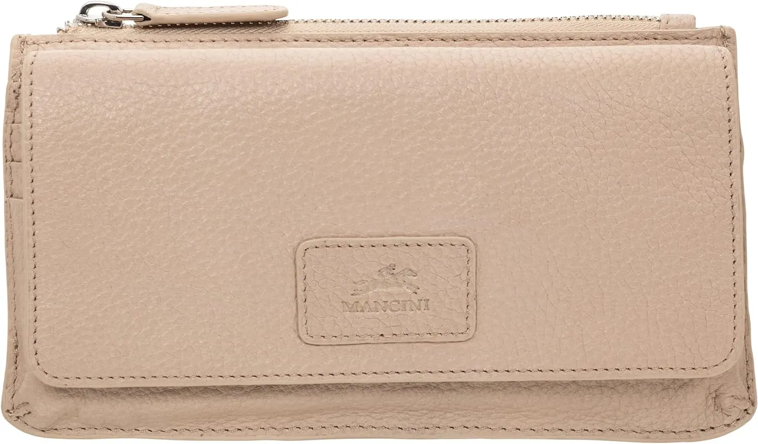 Mancini Pebbled Ladies RFID Crossbody Wallet