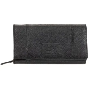 Mancini Pebbled Ladies' RFID Medium Clutch Wallet