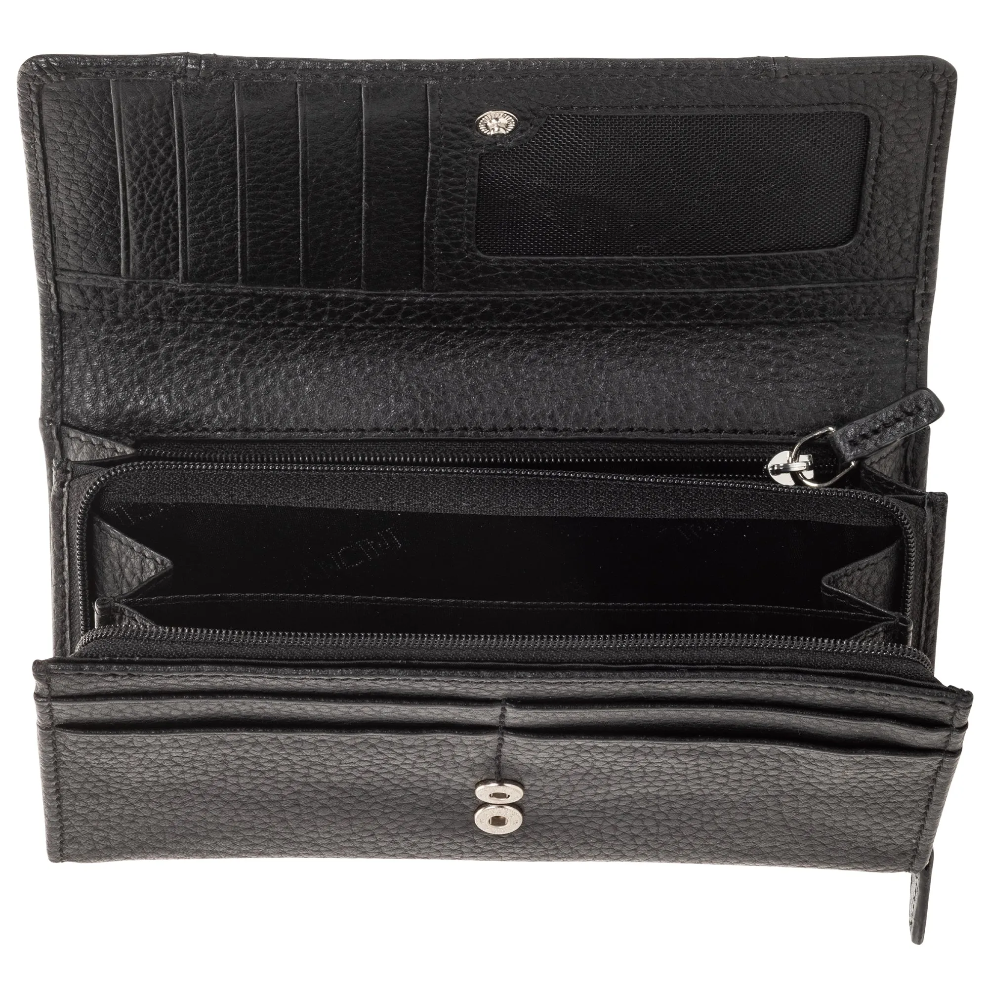 Mancini Pebbled Ladies' RFID Medium Clutch Wallet