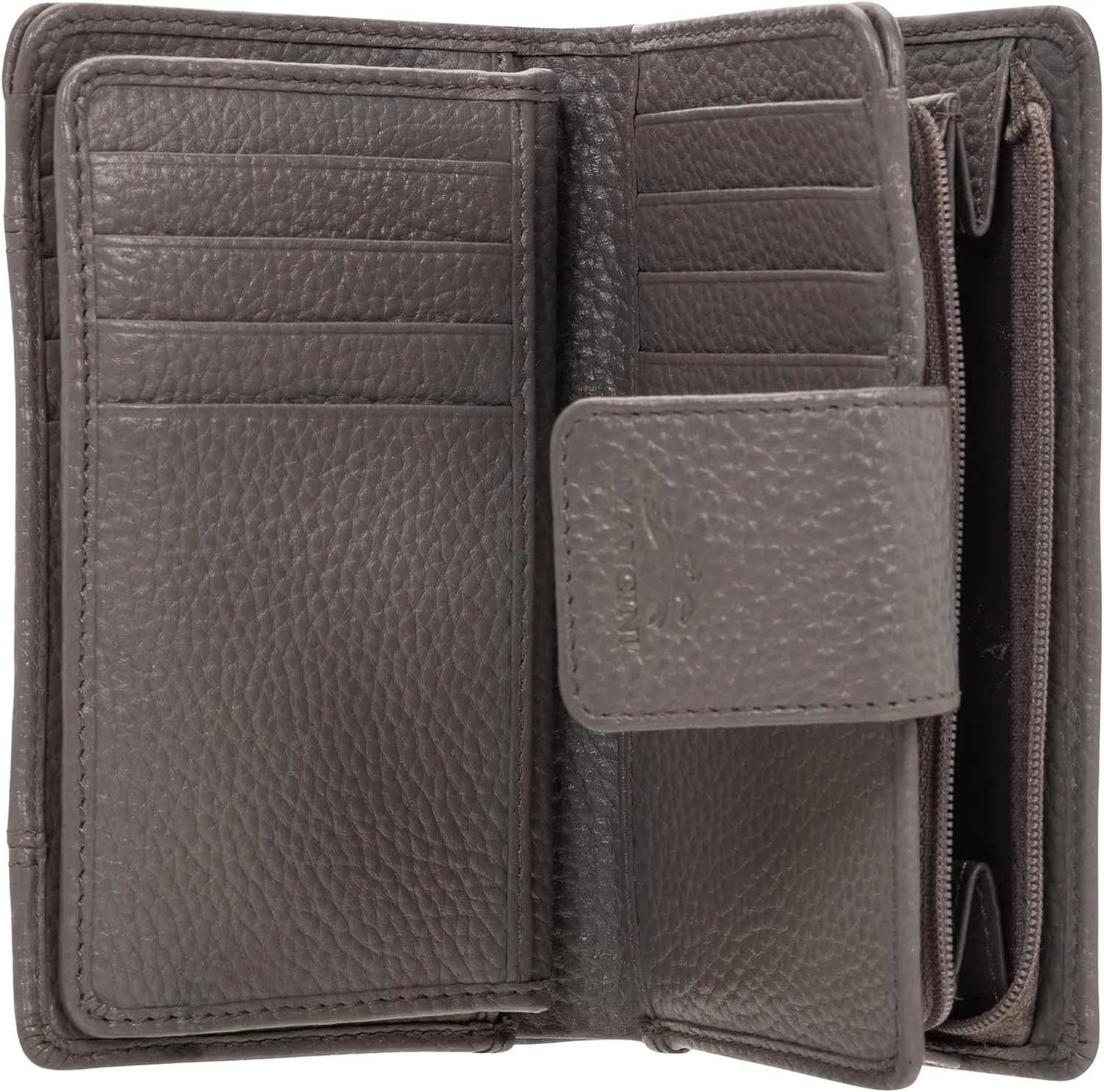 Mancini Pebbled Ladies' RFID Medium Clutch Wallet