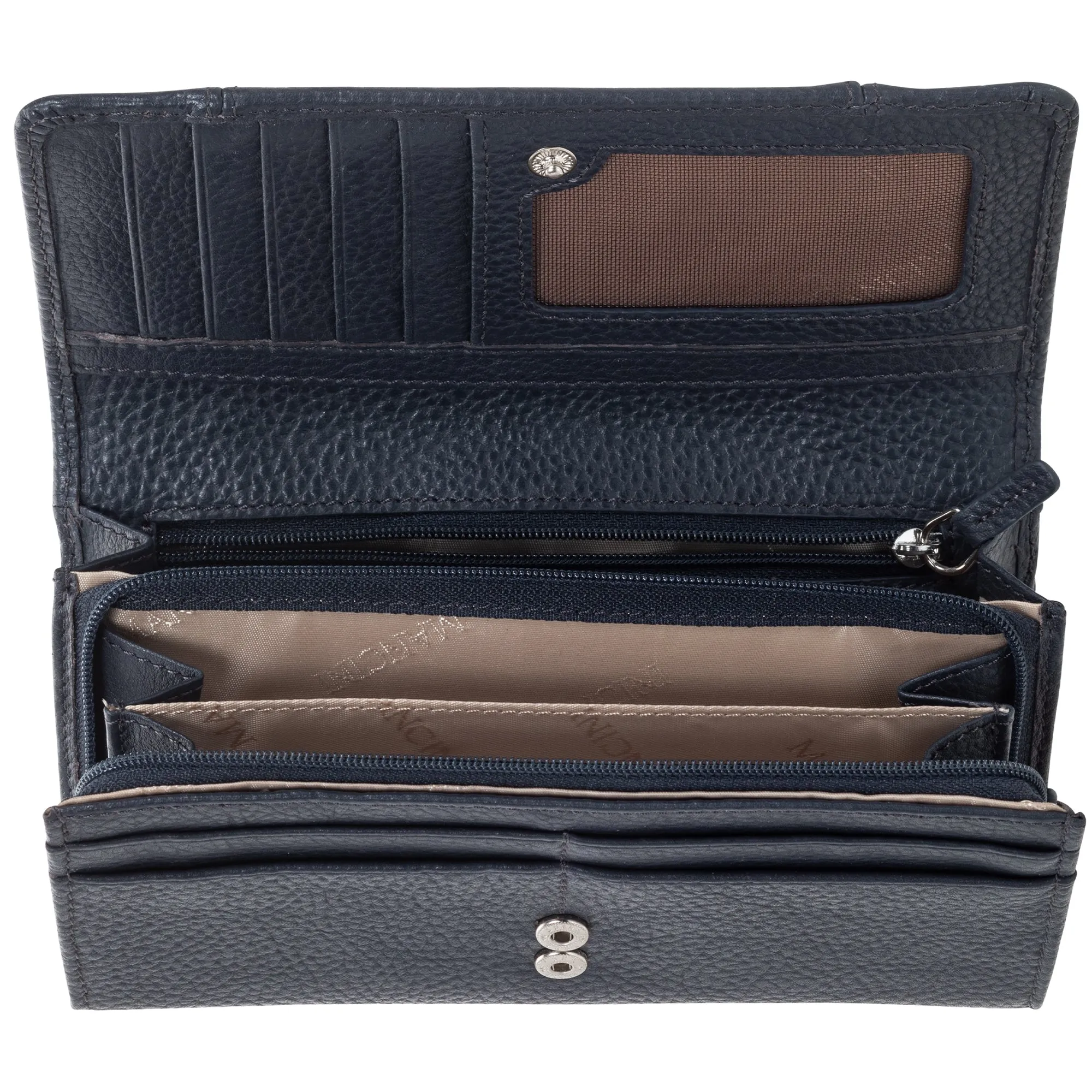 Mancini Pebbled Ladies' RFID Medium Clutch Wallet