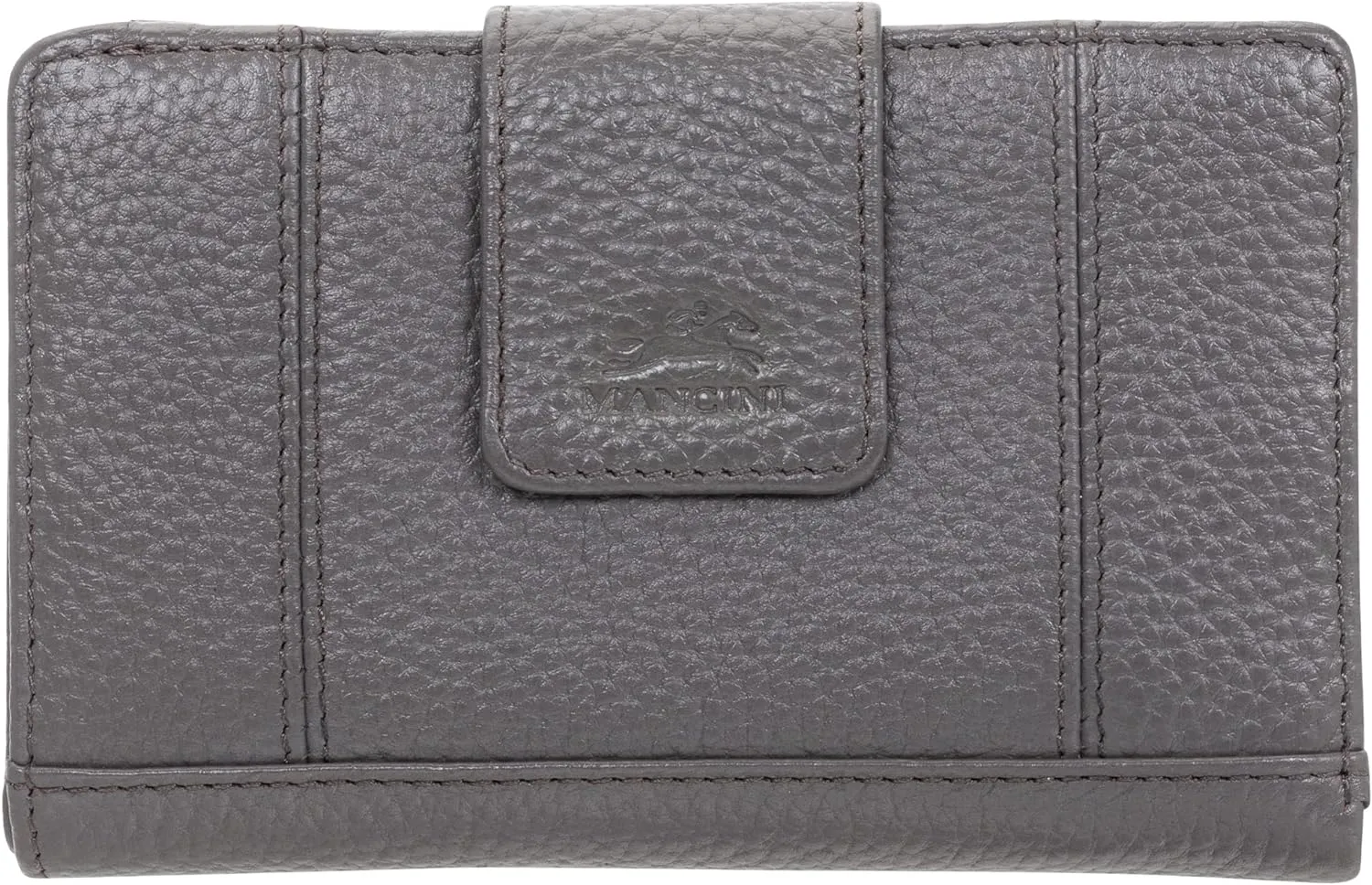 Mancini Pebbled Ladies' RFID Medium Clutch Wallet