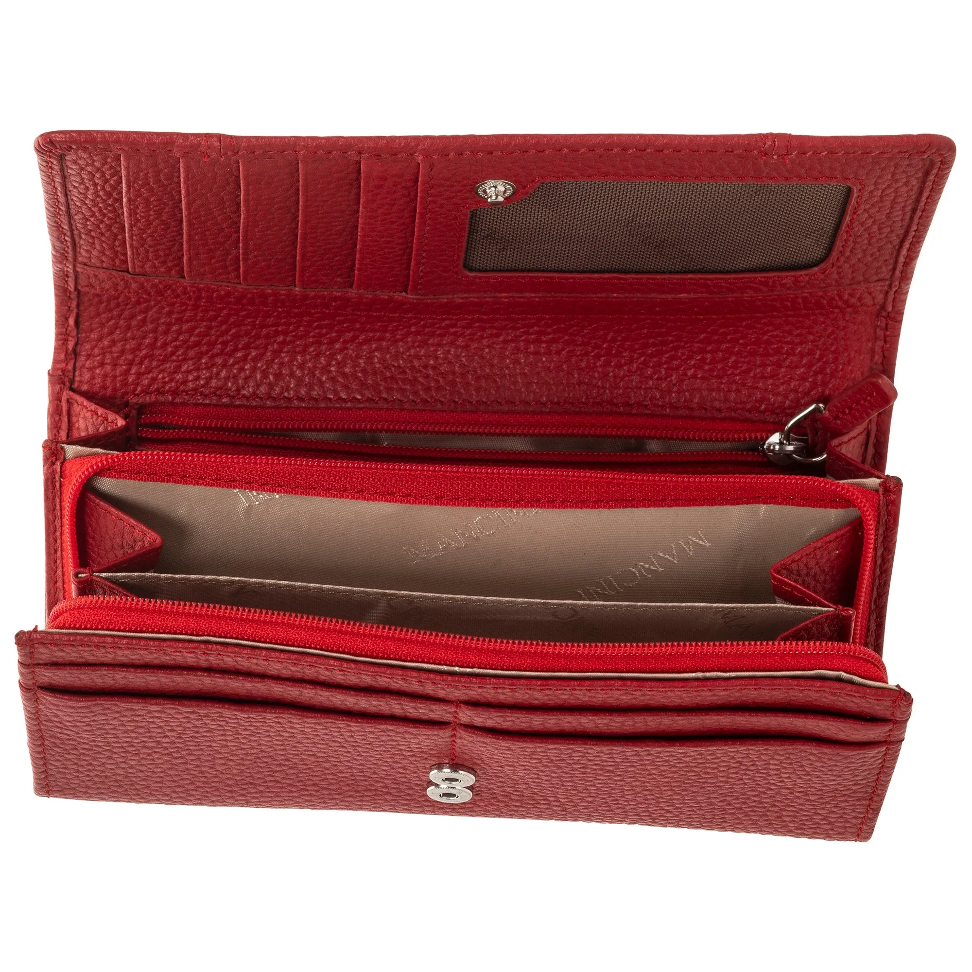 Mancini Pebbled Ladies' RFID Medium Clutch Wallet