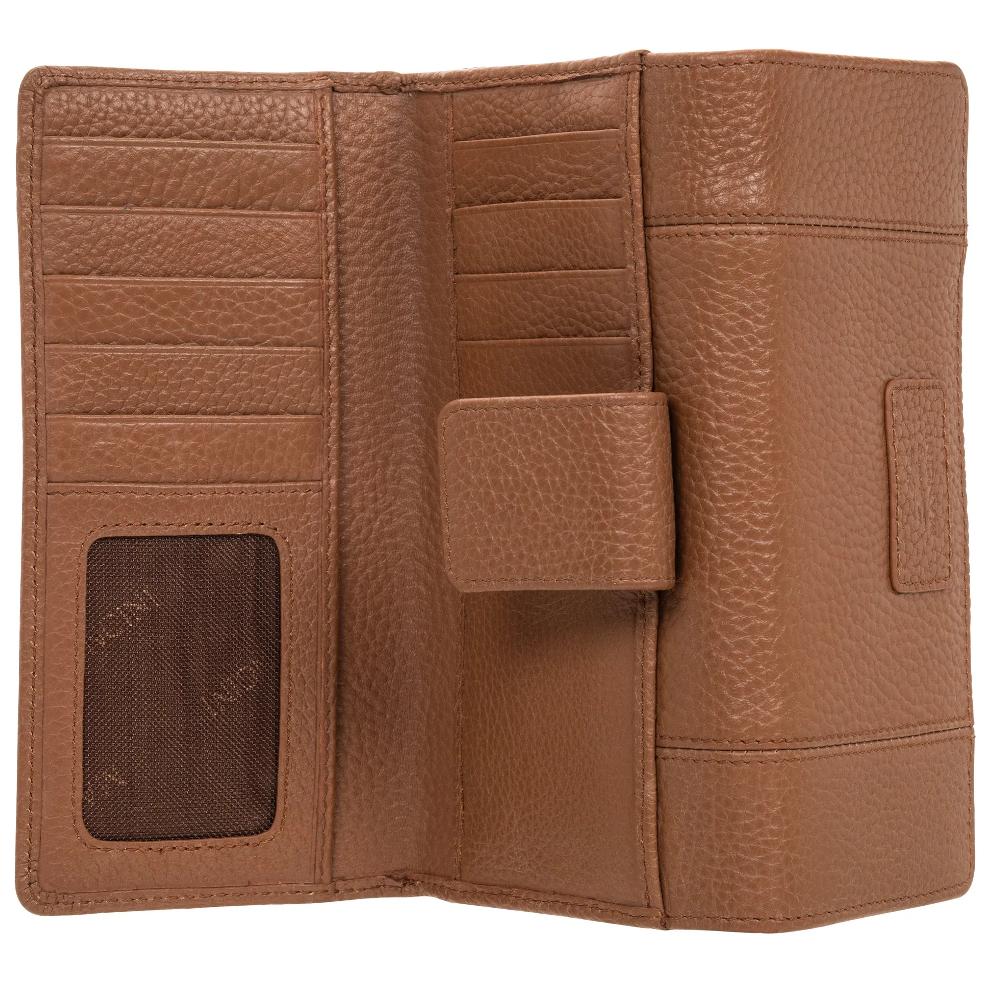Mancini Pebbled Ladies' RFID Medium Clutch Wallet