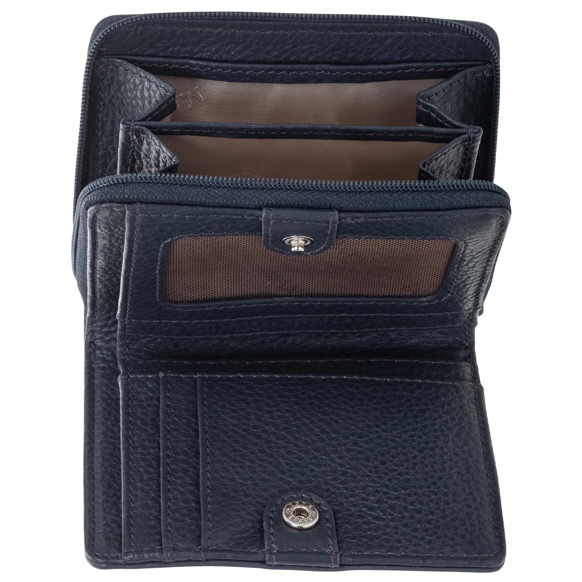 Mancini Pebbled Ladies' RFID Small Clutch Wallet