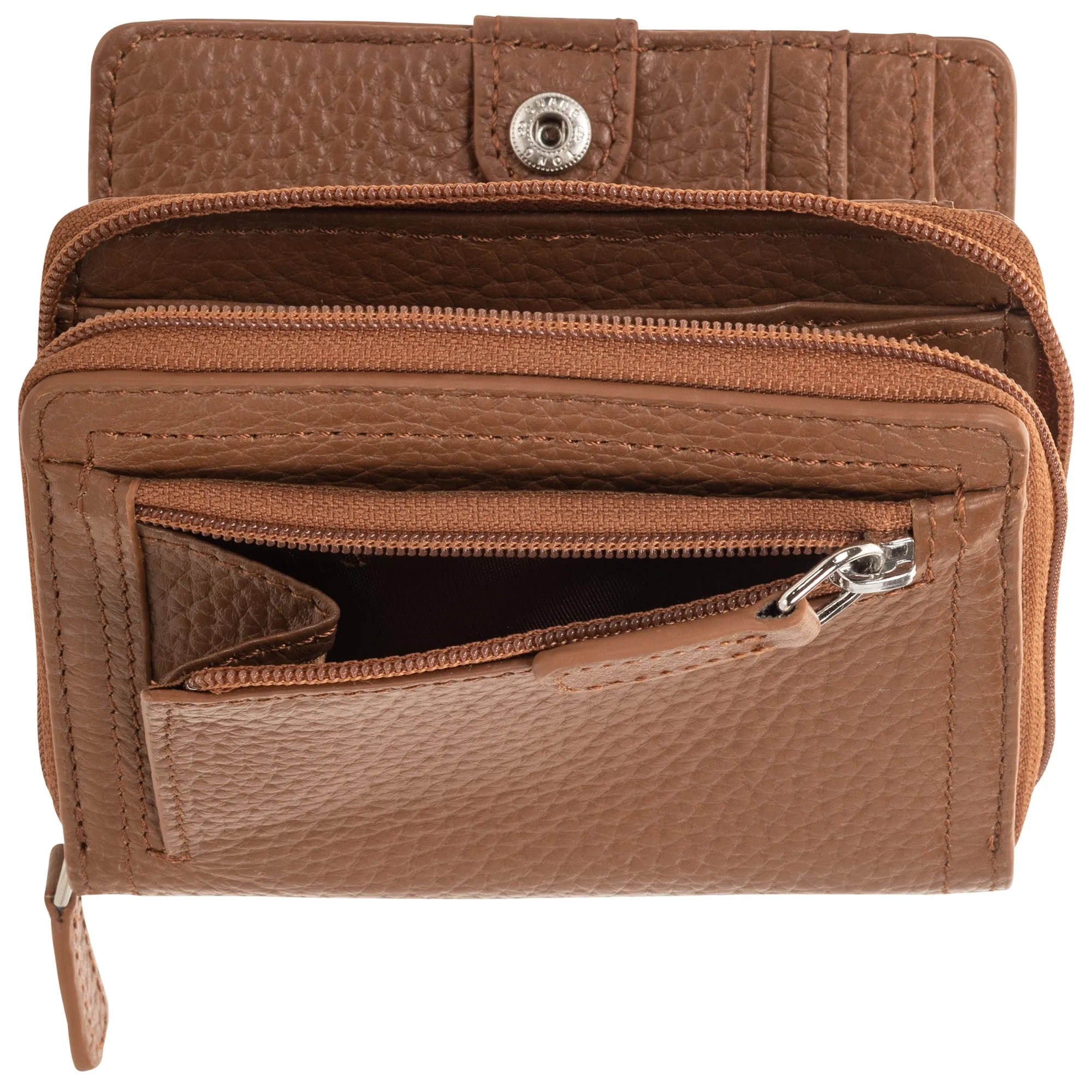 Mancini Pebbled Ladies' RFID Small Clutch Wallet