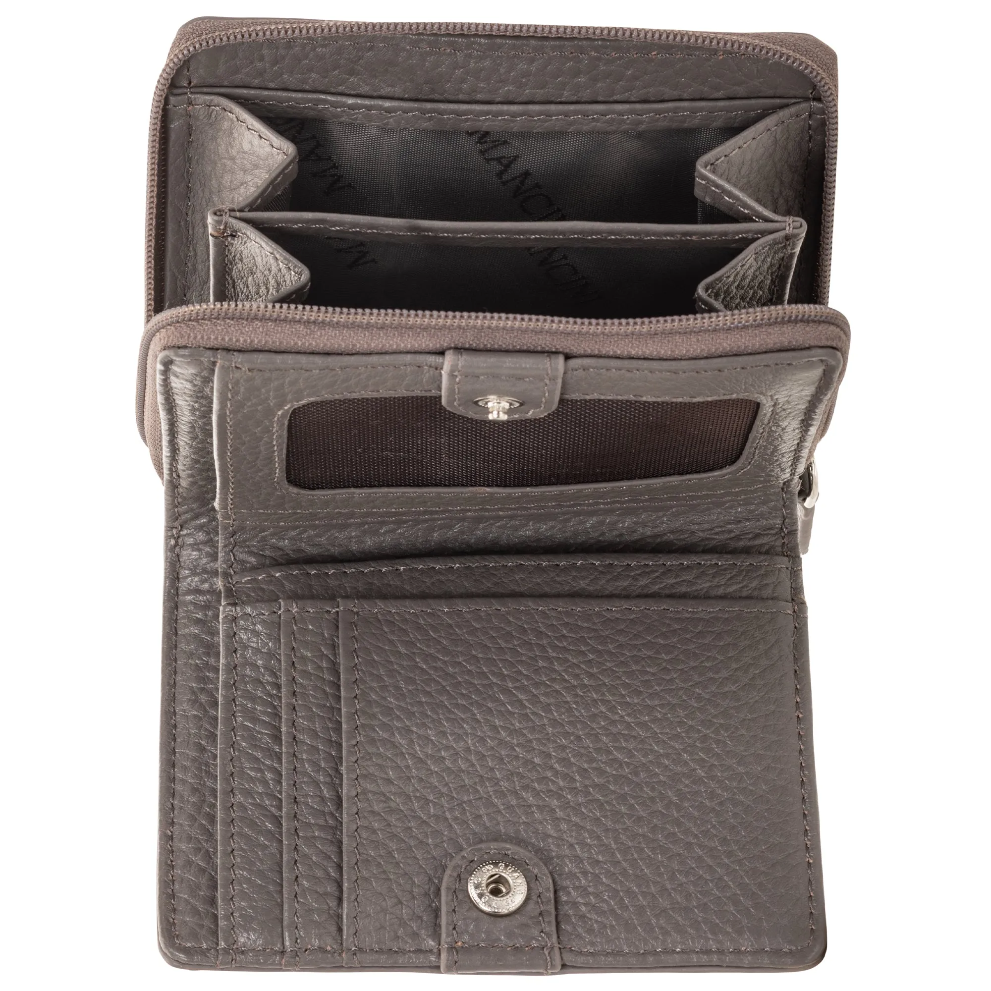 Mancini Pebbled Ladies' RFID Small Clutch Wallet