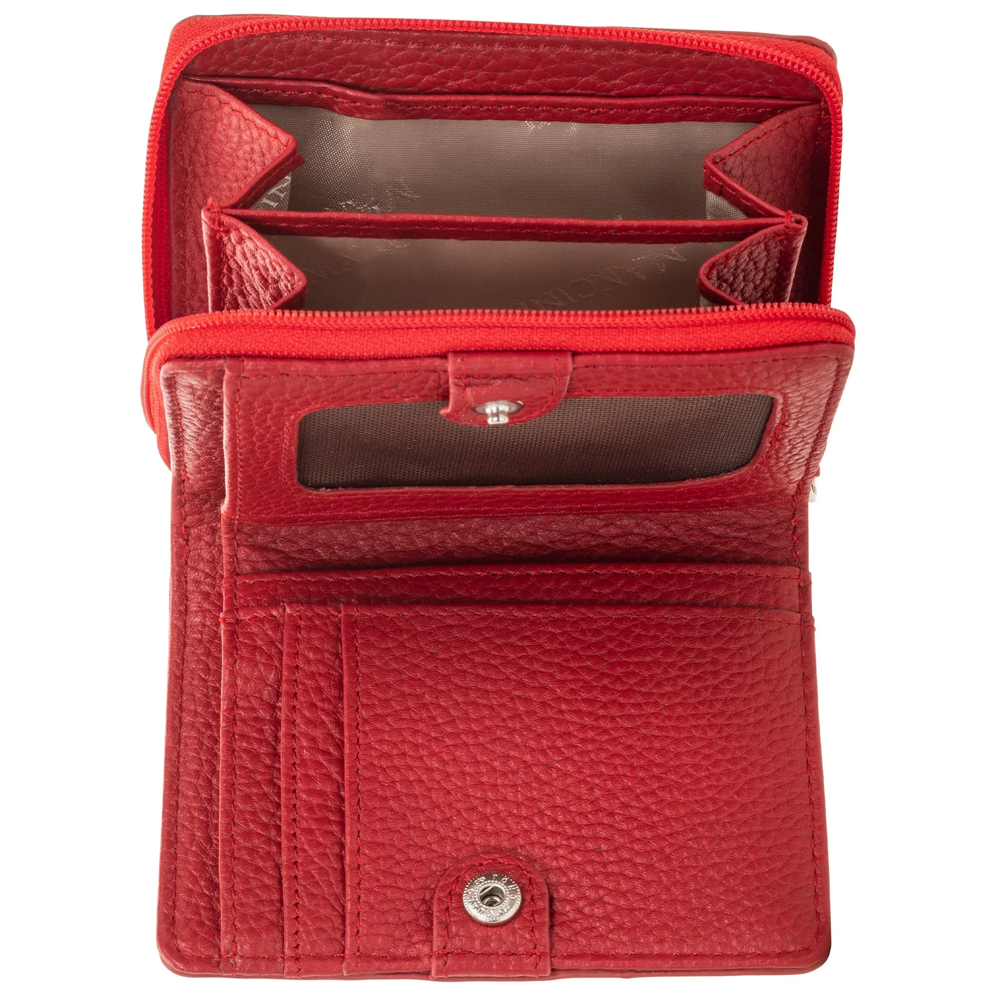 Mancini Pebbled Ladies' RFID Small Clutch Wallet