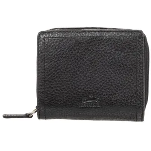 Mancini Pebbled Ladies' RFID Small Clutch Wallet