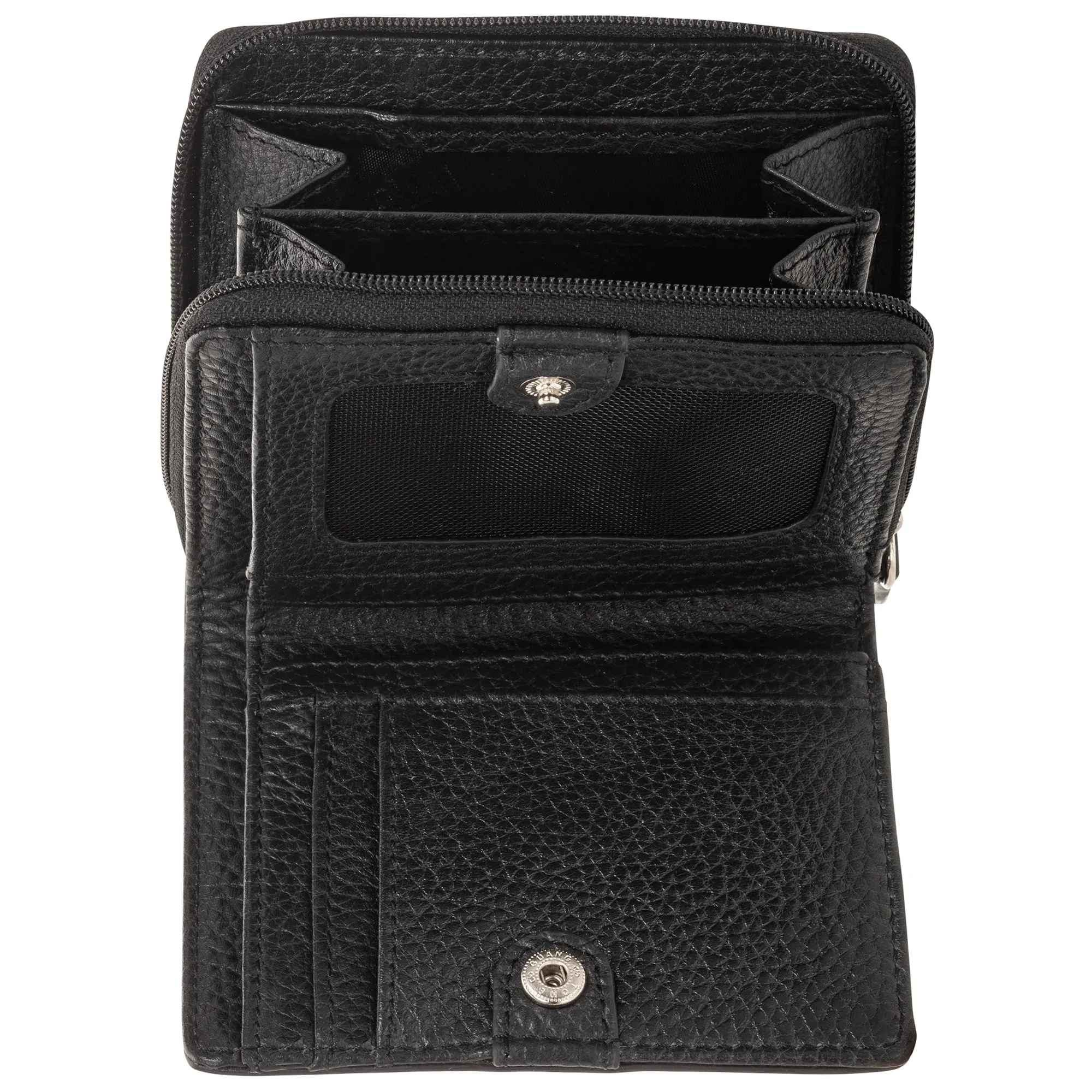Mancini Pebbled Ladies' RFID Small Clutch Wallet