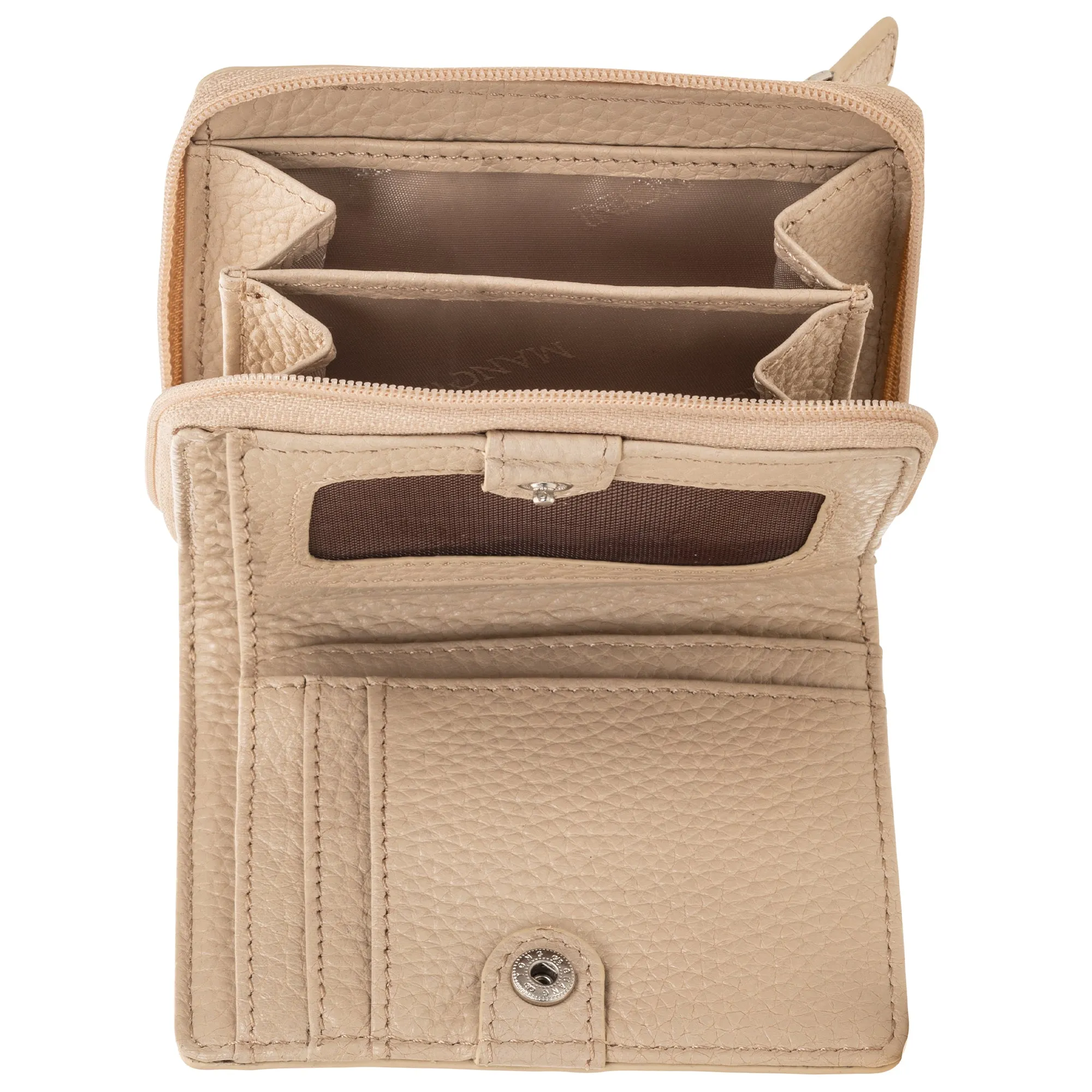 Mancini Pebbled Ladies' RFID Small Clutch Wallet