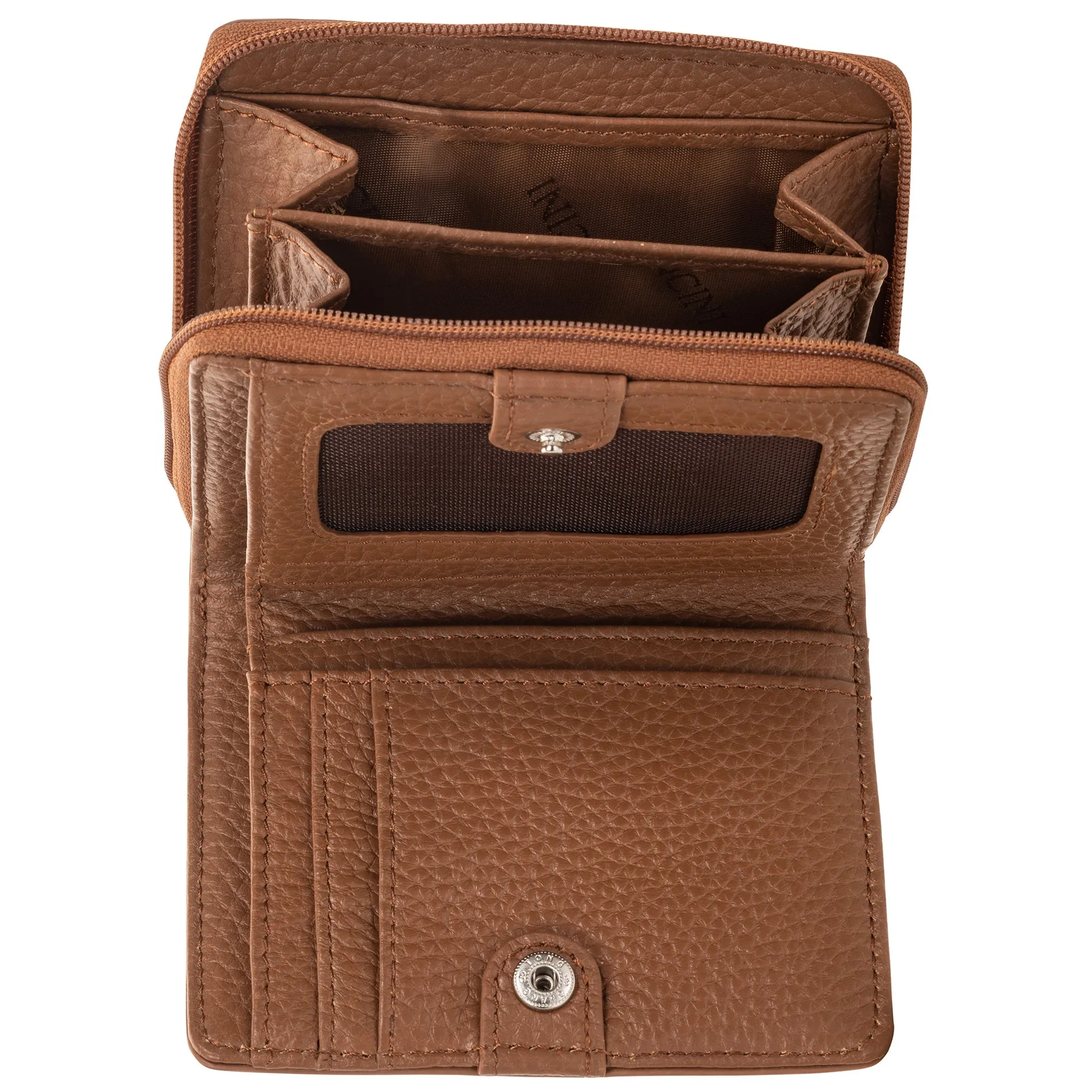 Mancini Pebbled Ladies' RFID Small Clutch Wallet