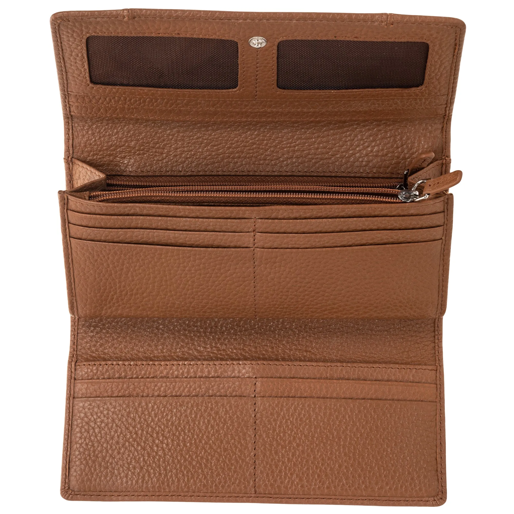 Mancini Pebbled Ladies' RFID Trifold Wallet