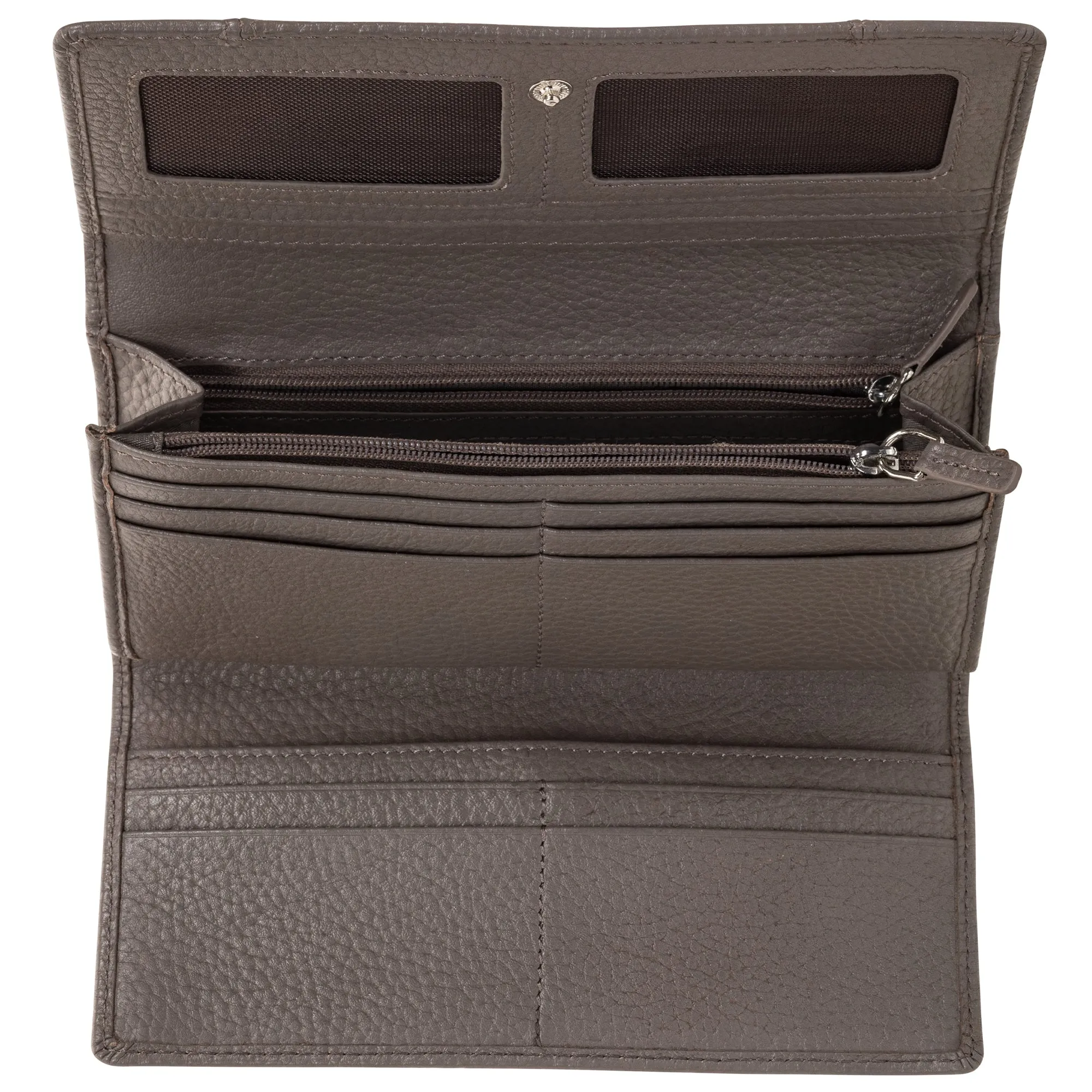 Mancini Pebbled Ladies' RFID Trifold Wallet