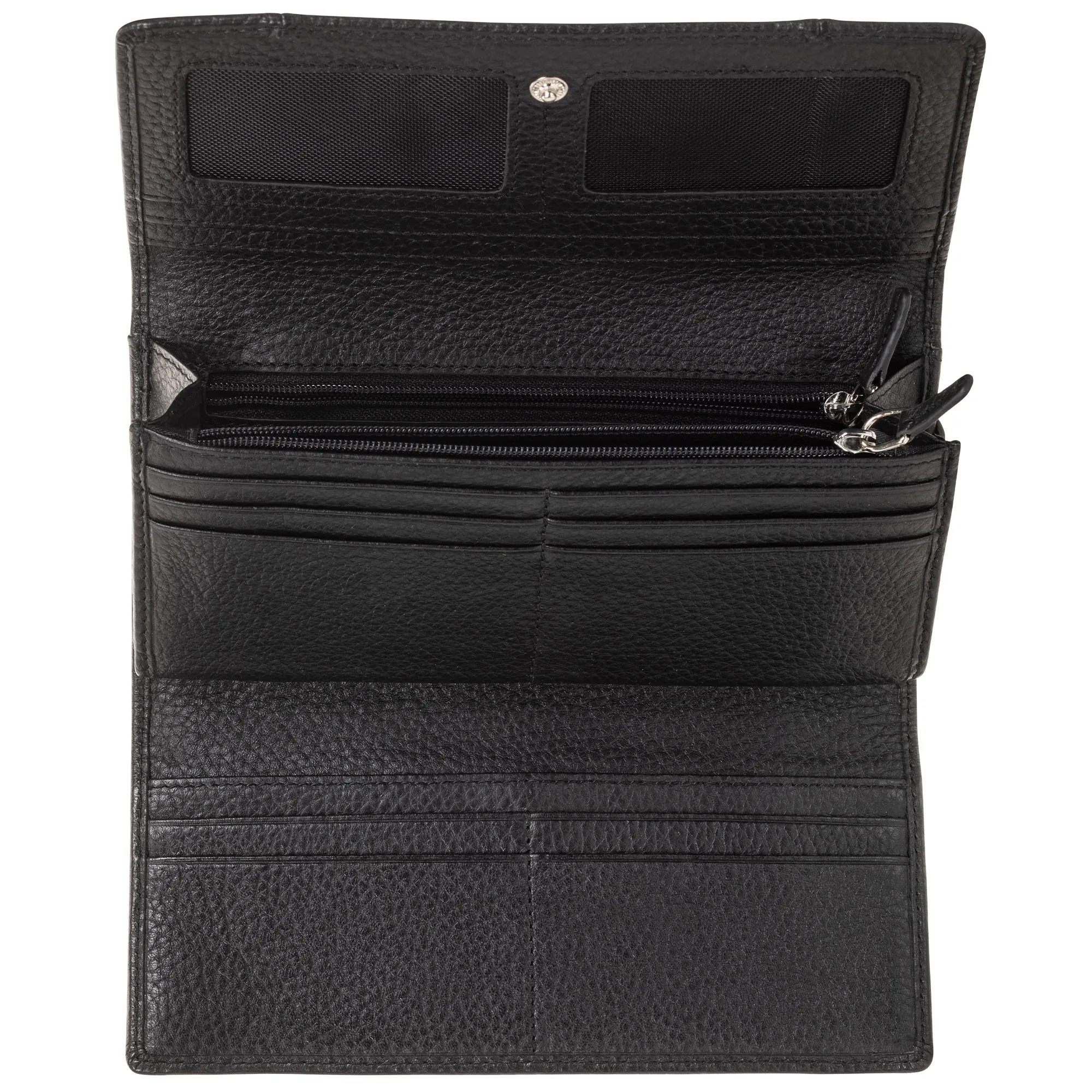 Mancini Pebbled Ladies' RFID Trifold Wallet