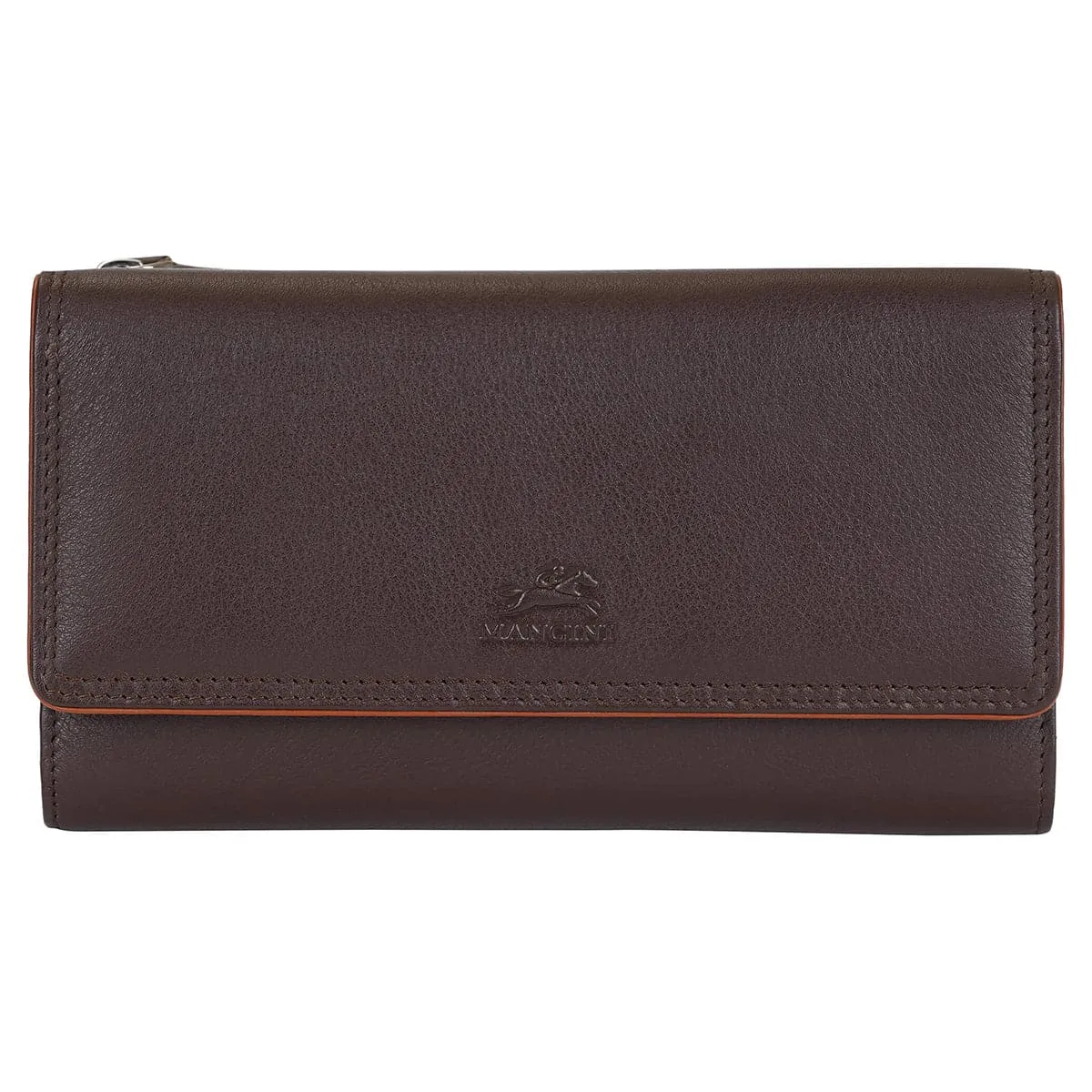 Mancini Sonoma Women's Medium Flapover Clutch Trifold Wallet with RFID Protection