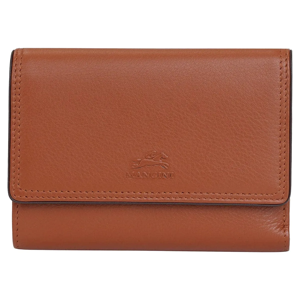 Mancini Sonoma Women's Medium Flapover Clutch Wallet with RFID Protection