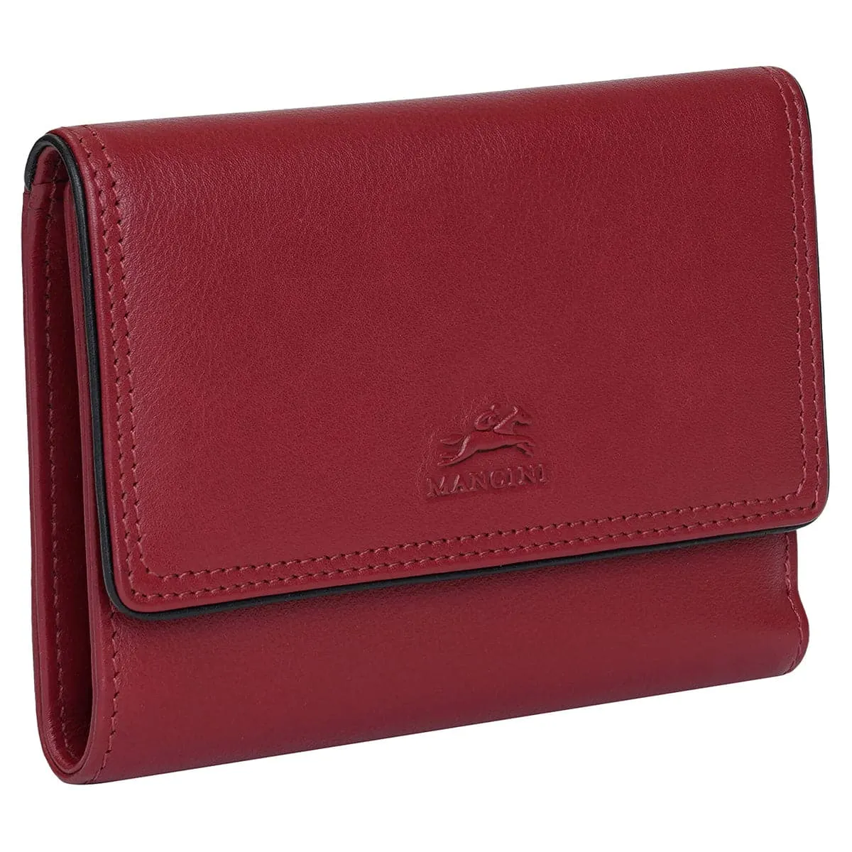 Mancini Sonoma Women's Medium Flapover Clutch Wallet with RFID Protection