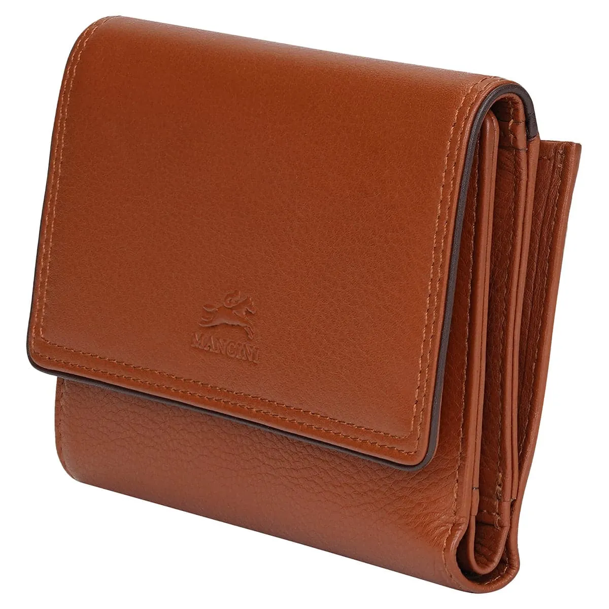 Mancini Sonoma Women's Medium Flapover Clutch Wallet with RFID Protection