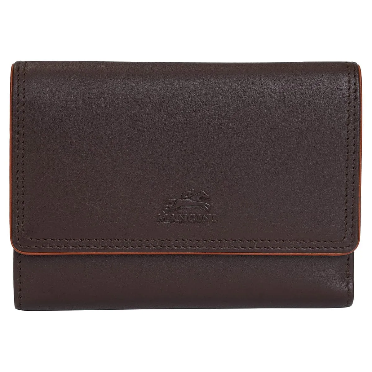 Mancini Sonoma Women's Medium Flapover Clutch Wallet with RFID Protection