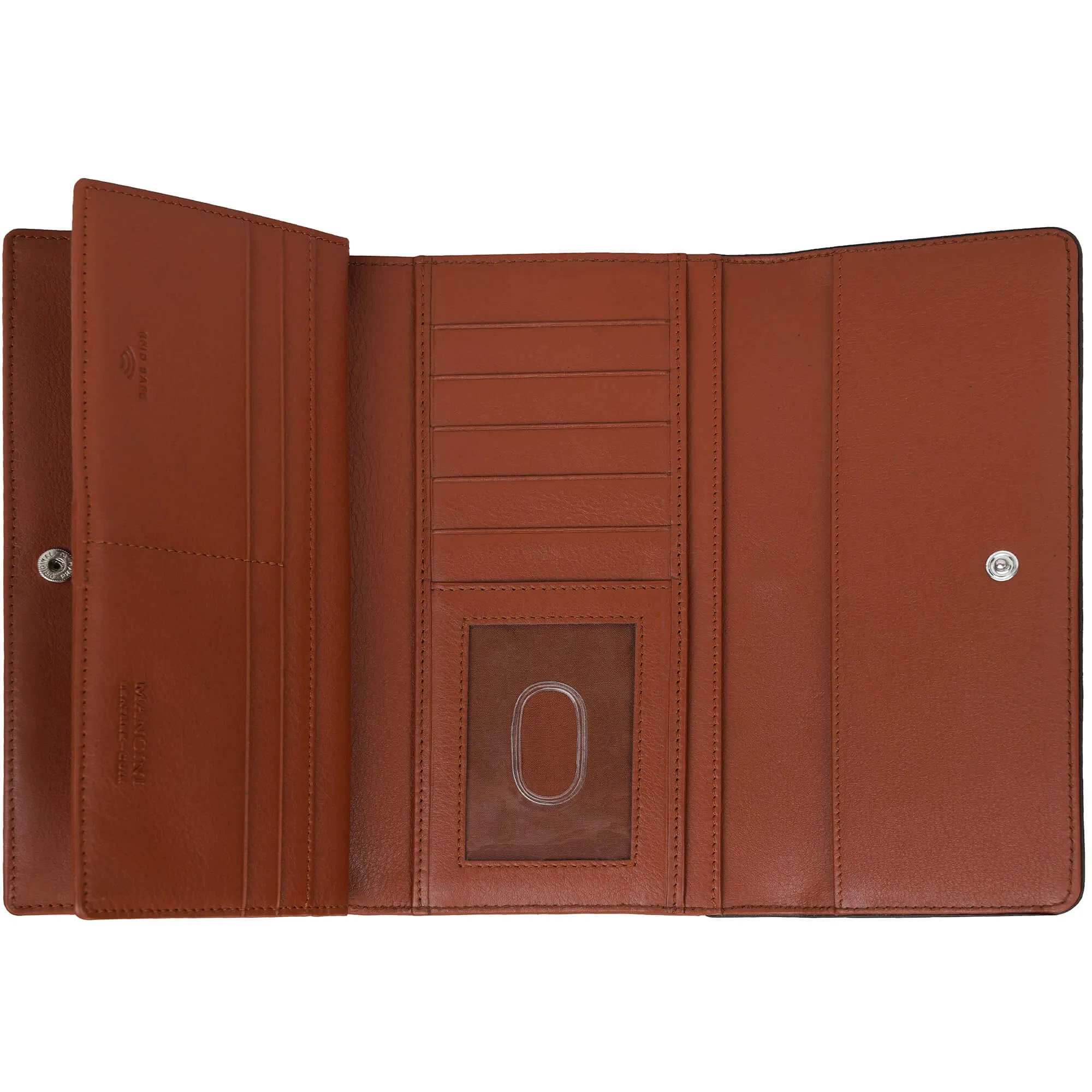 Mancini Sonoma Women's Quad fold Wallet with Enhanced RFID Protection