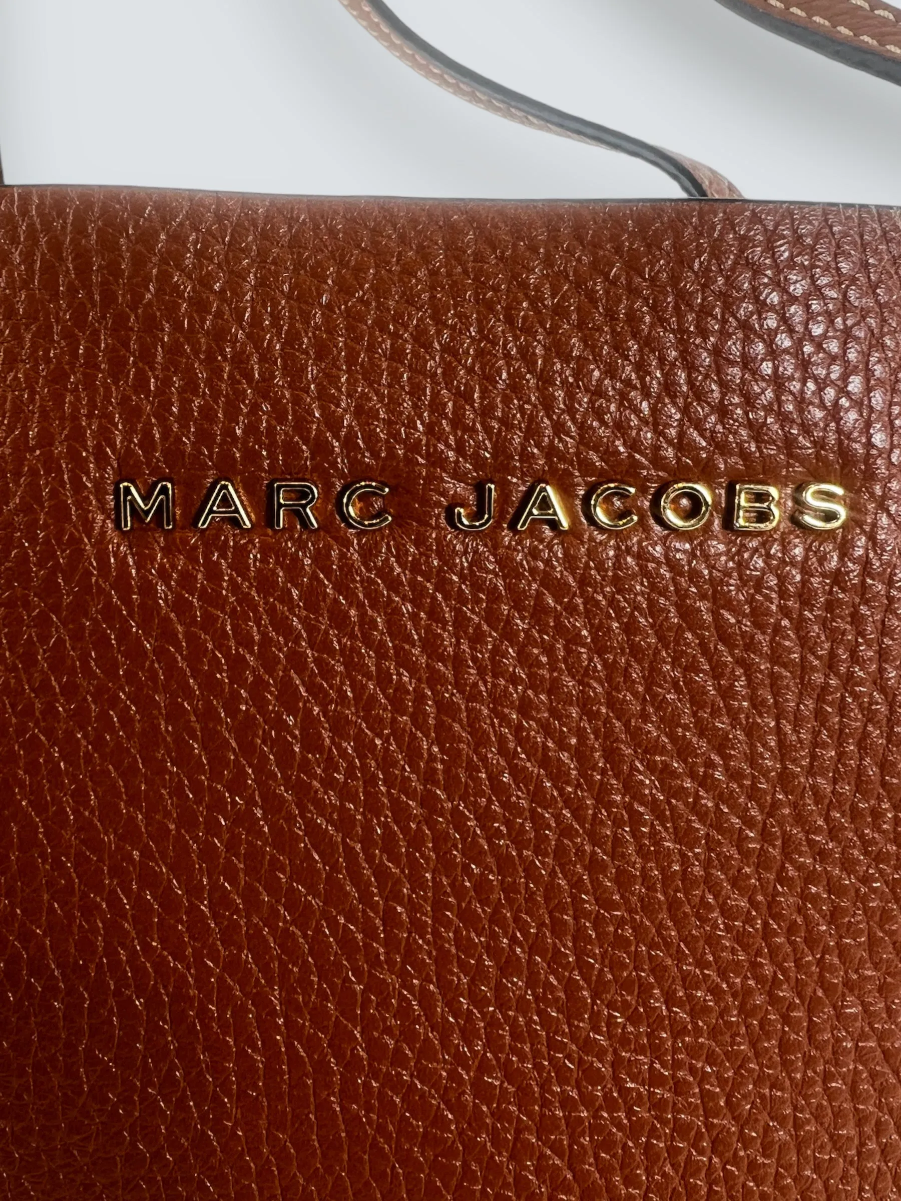 Marc Jacobs Tan Leather Large Grind Tote