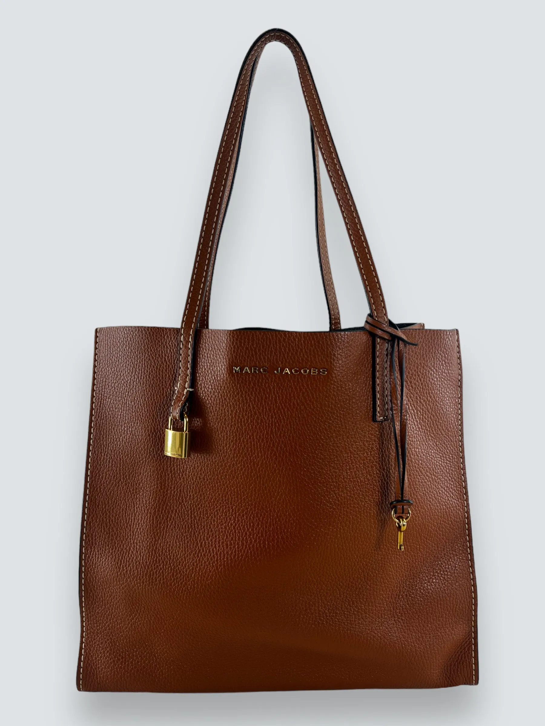 Marc Jacobs Tan Leather Large Grind Tote