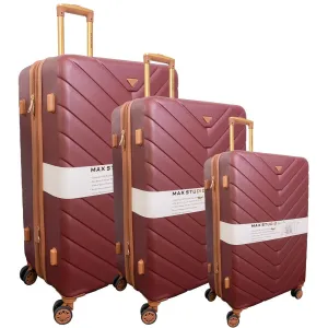 Max Studio 3 Piece Athens Expandable Lightweight Durable Suitcase Double Spinner Wheel Luggage Set
