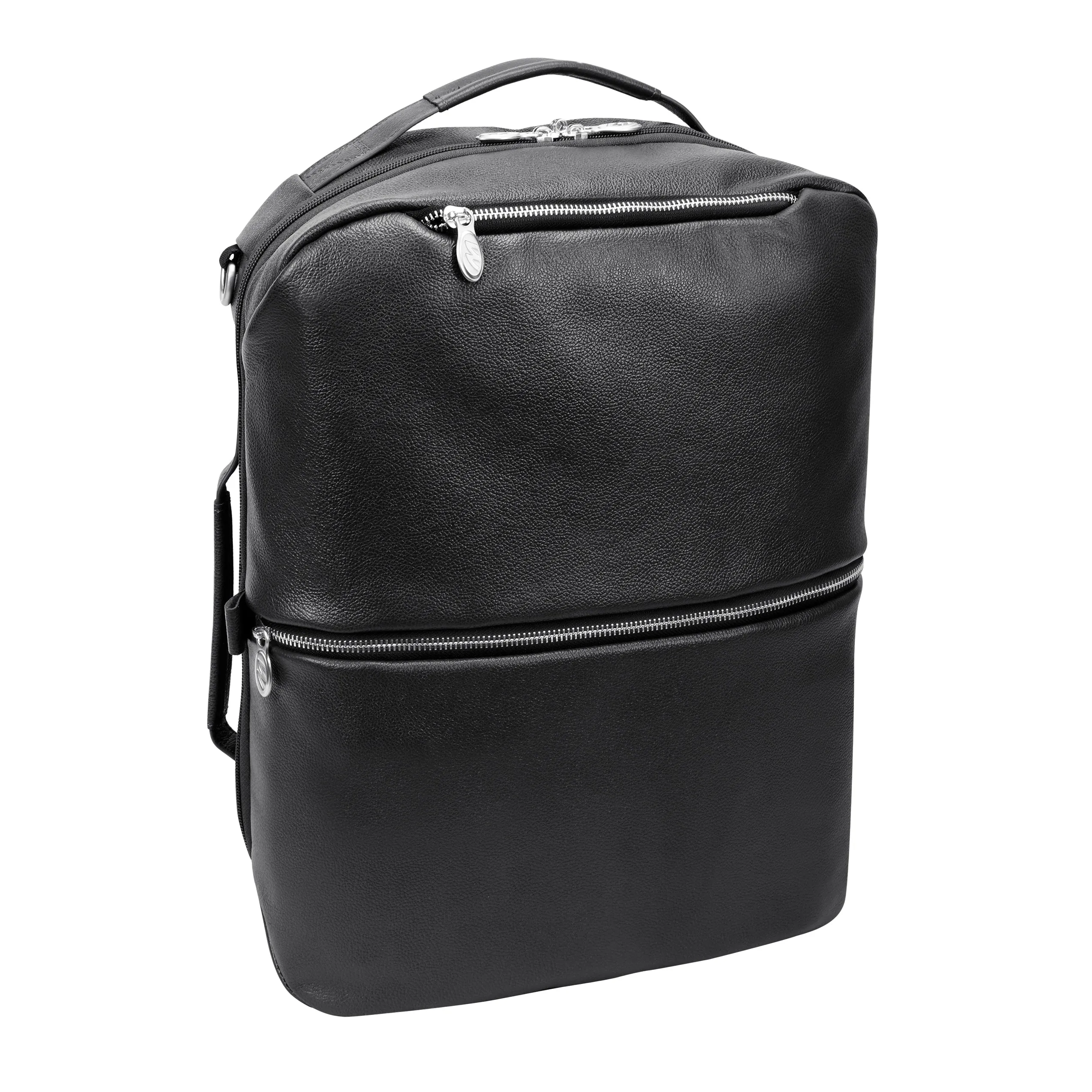 McKlein USA East Side 17" Leather 2-In-1 Laptop & Tablet Convertible Travel Backpack & Cross-Body