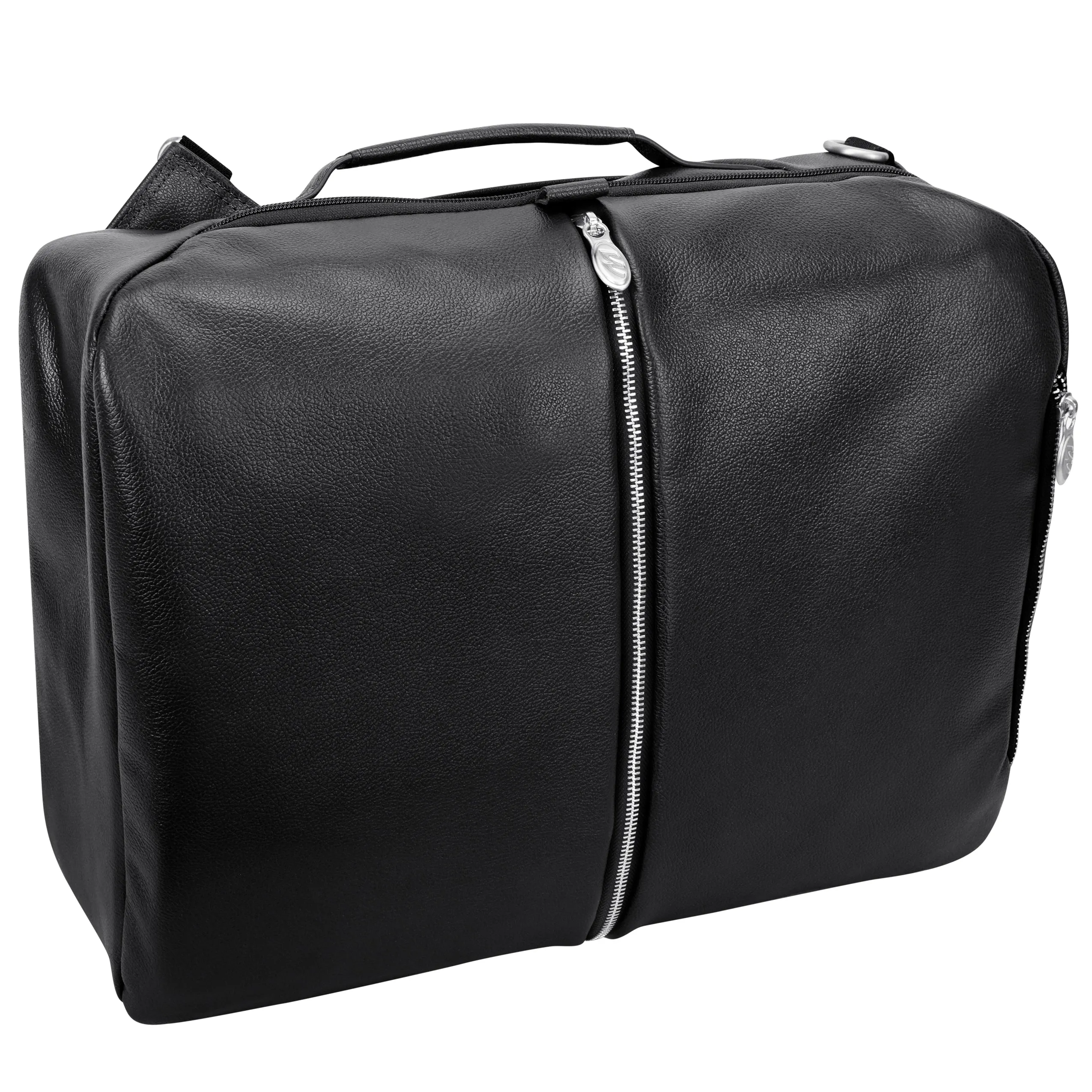 McKlein USA East Side 17" Leather 2-In-1 Laptop & Tablet Convertible Travel Backpack & Cross-Body