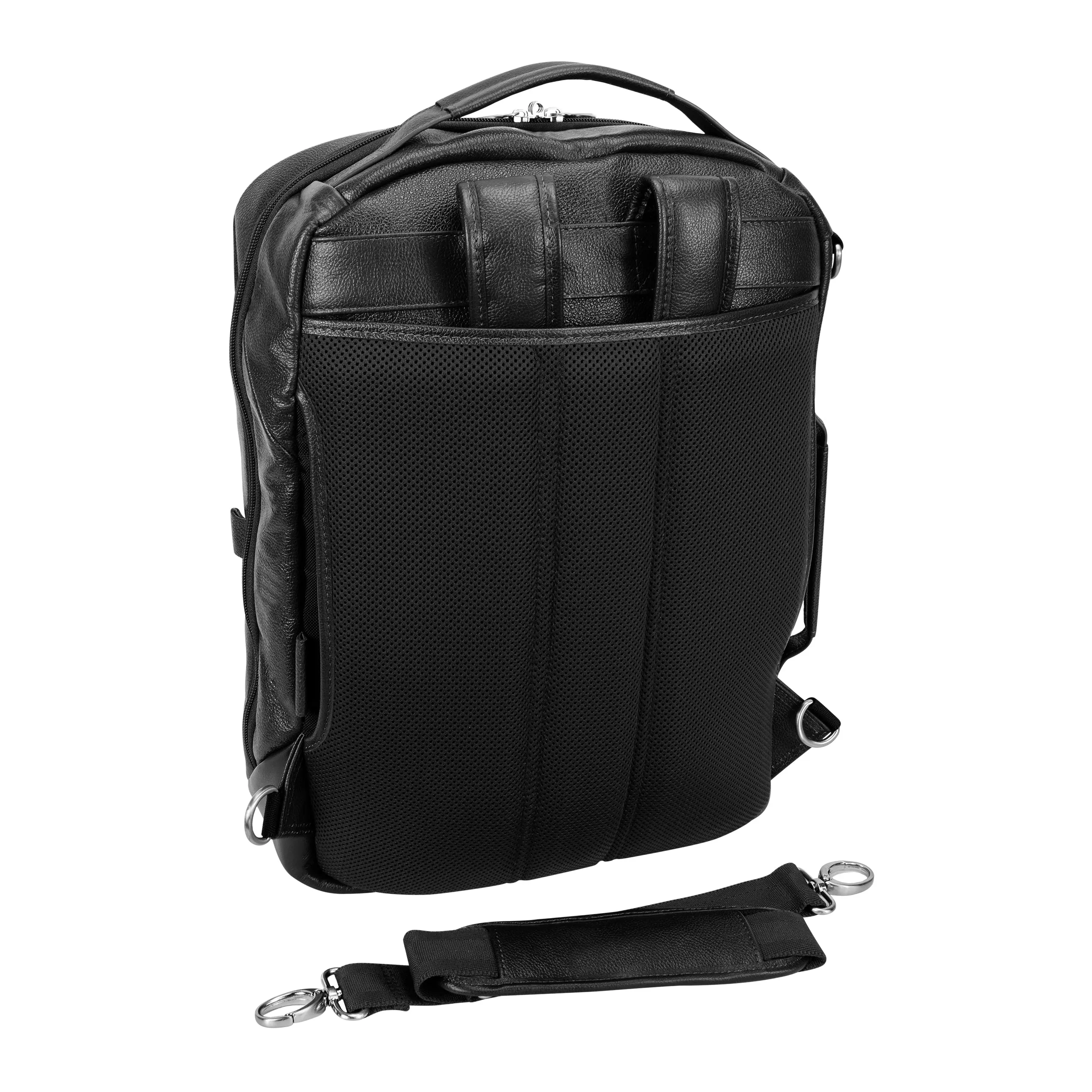McKlein USA East Side 17" Nylon 2-In-1 Laptop & Tablet Convertible Travel Backpack & Cross-Body