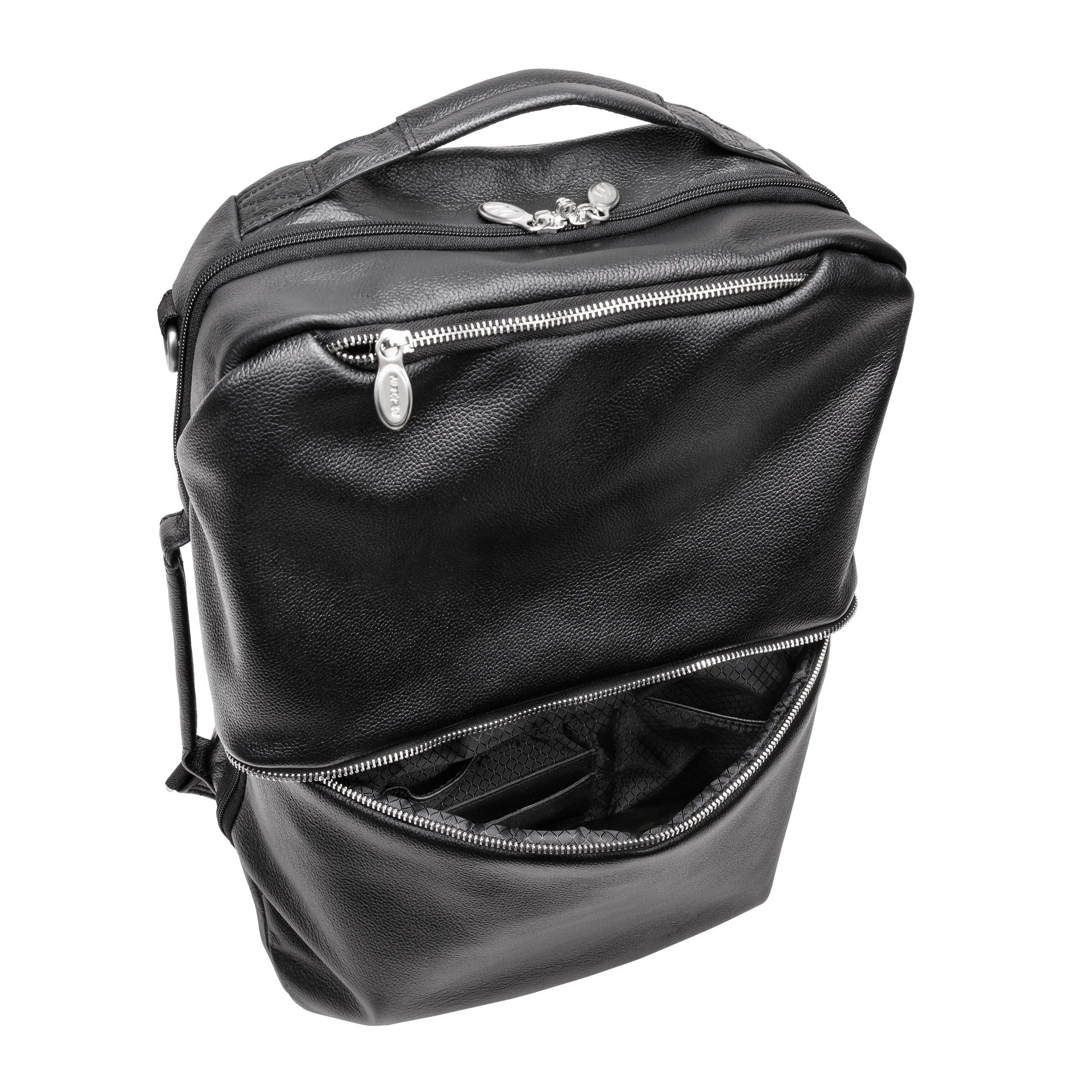 McKlein USA East Side 17" Nylon 2-In-1 Laptop & Tablet Convertible Travel Backpack & Cross-Body