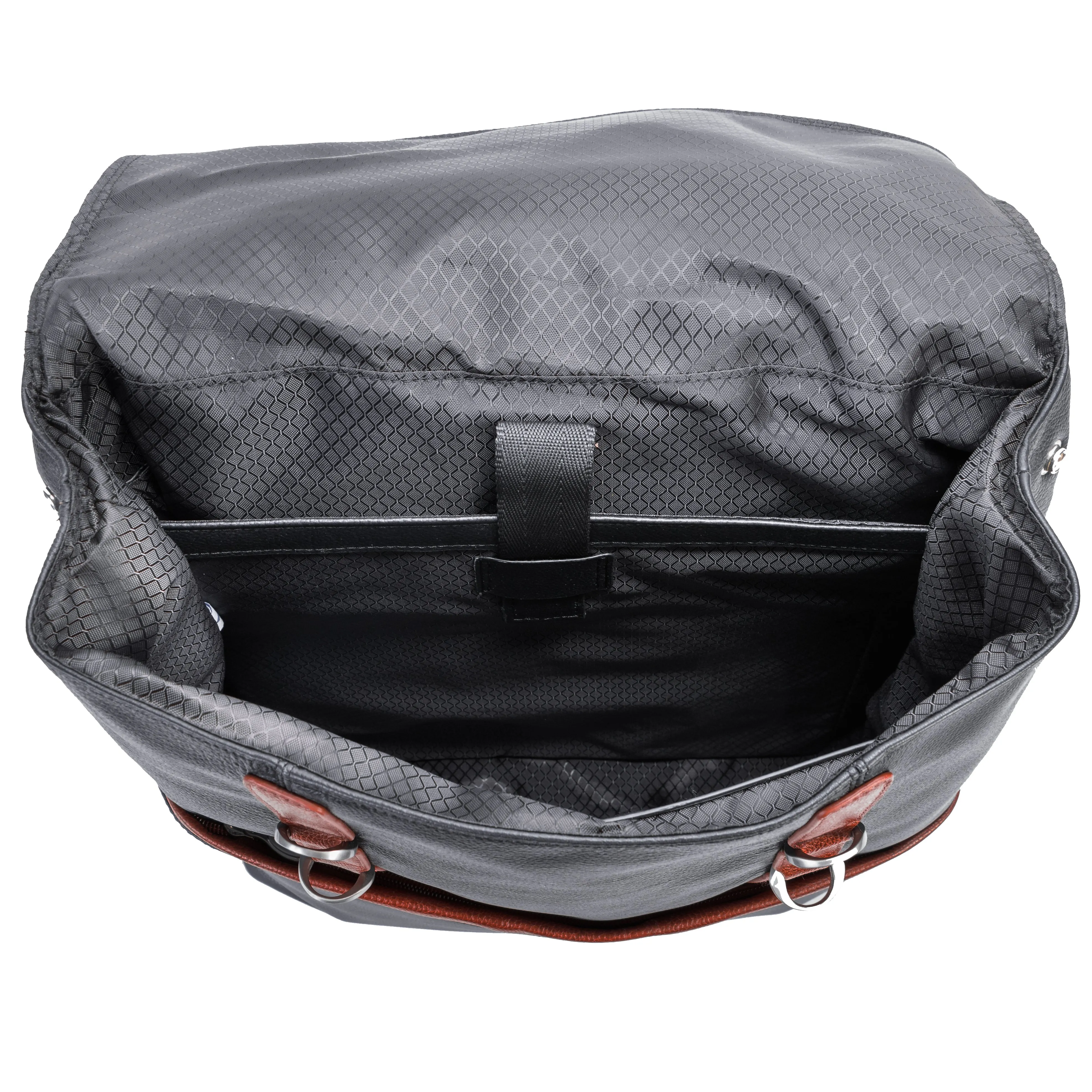 McKlein USA Element 17" Leather Two-Tone Flap-Over Laptop & Tablet Backpack