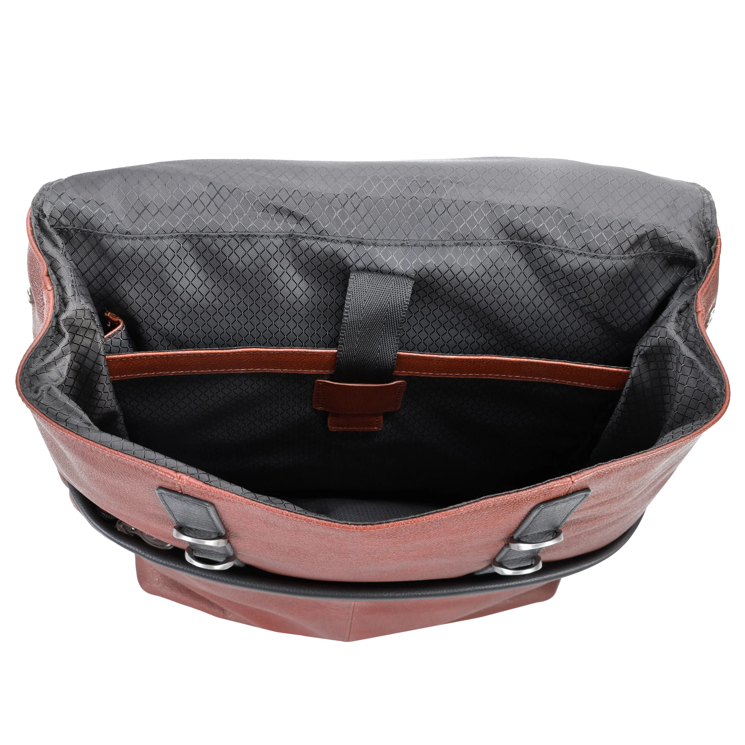 McKlein USA Element 17" Leather Two-Tone Flap-Over Laptop & Tablet Backpack