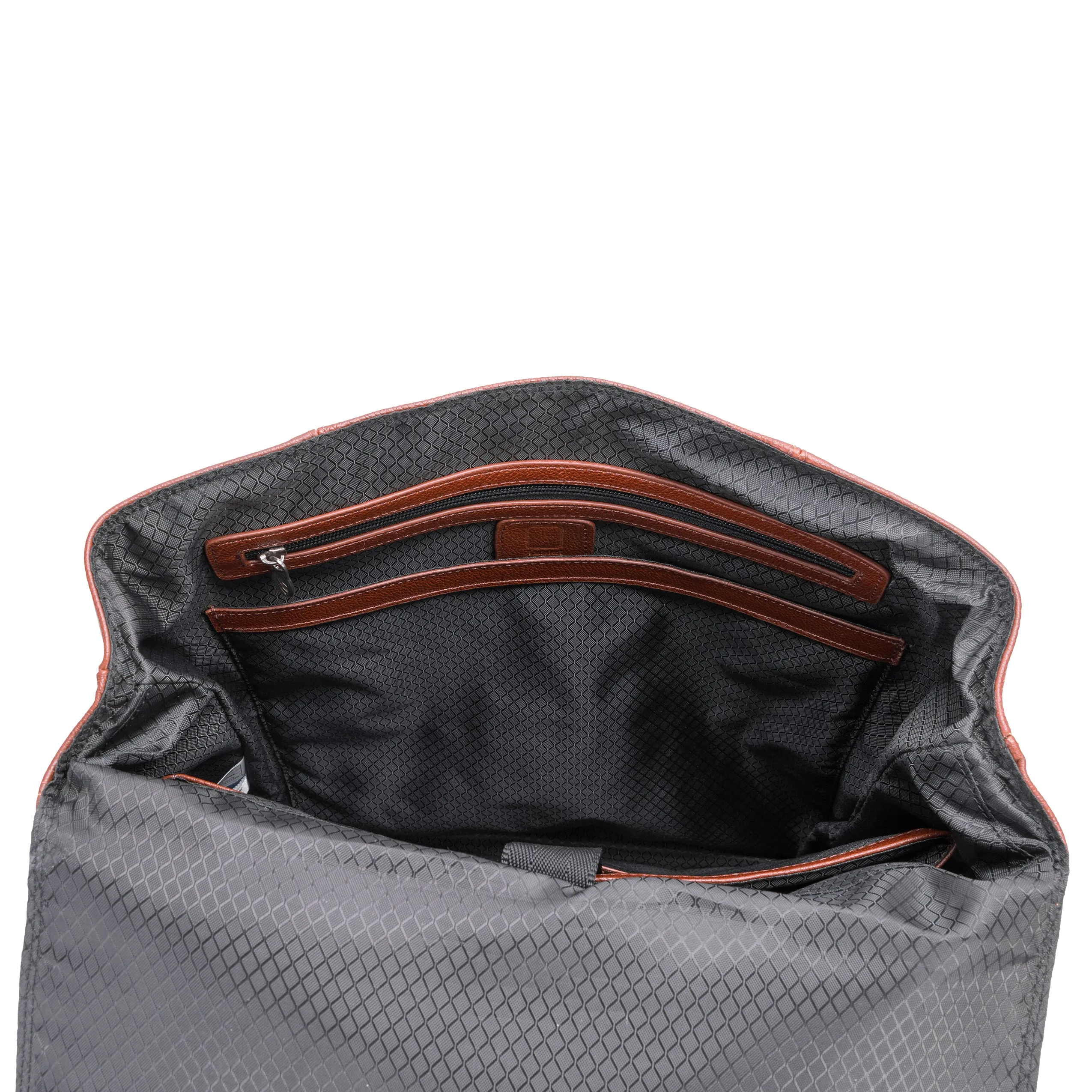 McKlein USA Element 17" Leather Two-Tone Flap-Over Laptop & Tablet Backpack