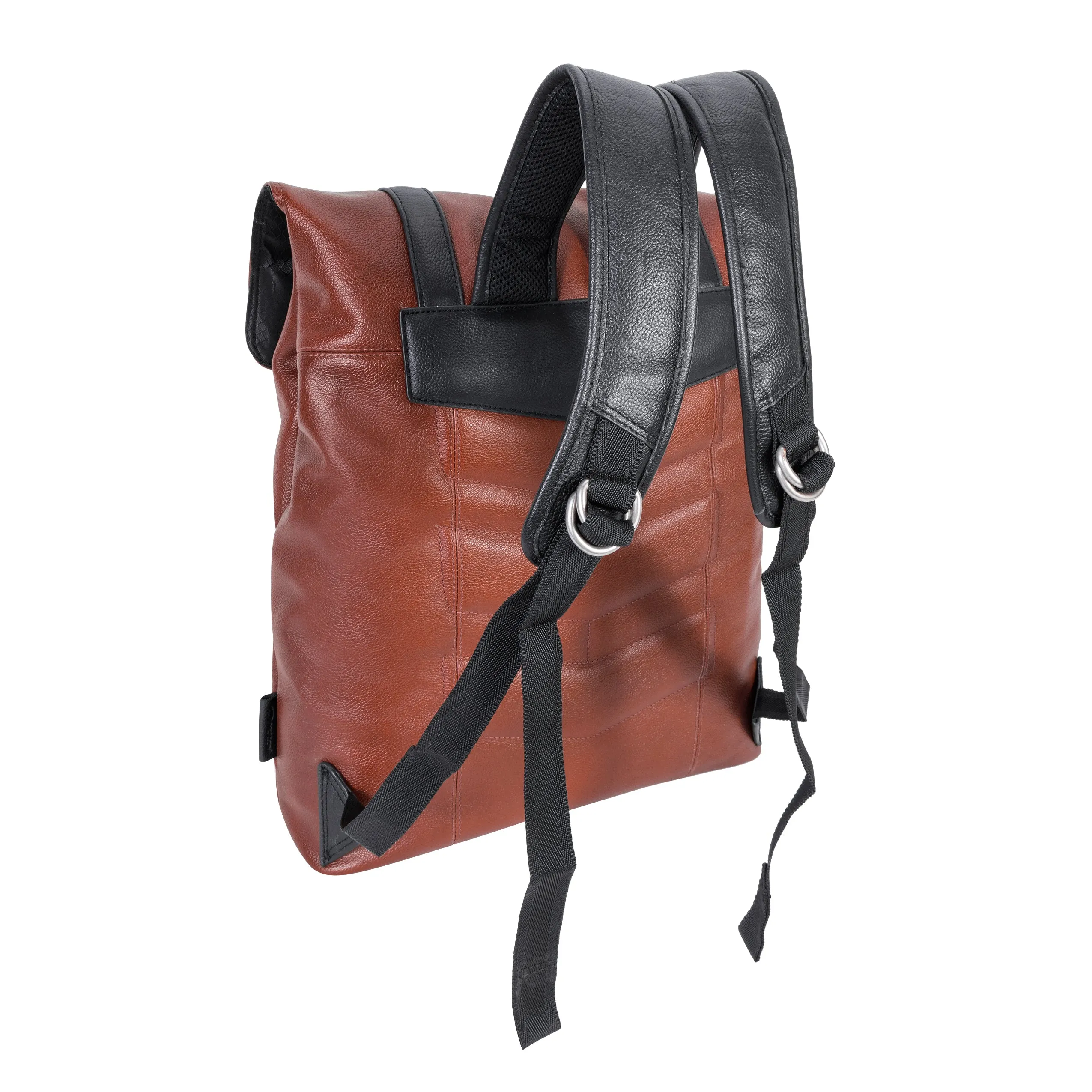 McKlein USA Element 17" Leather Two-Tone Flap-Over Laptop & Tablet Backpack