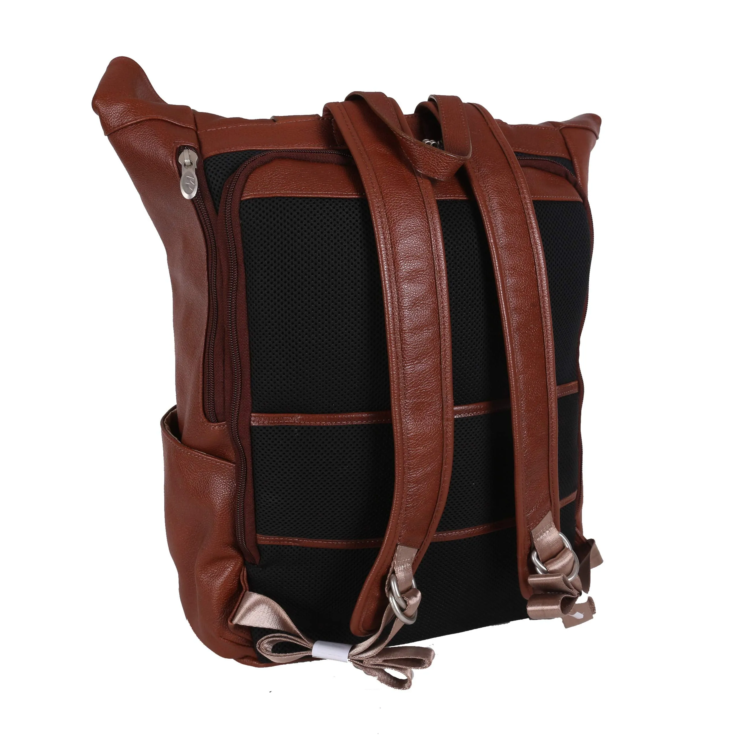 McKlein USA Kennedy 17" Leather Dual Access Laptop Backpack